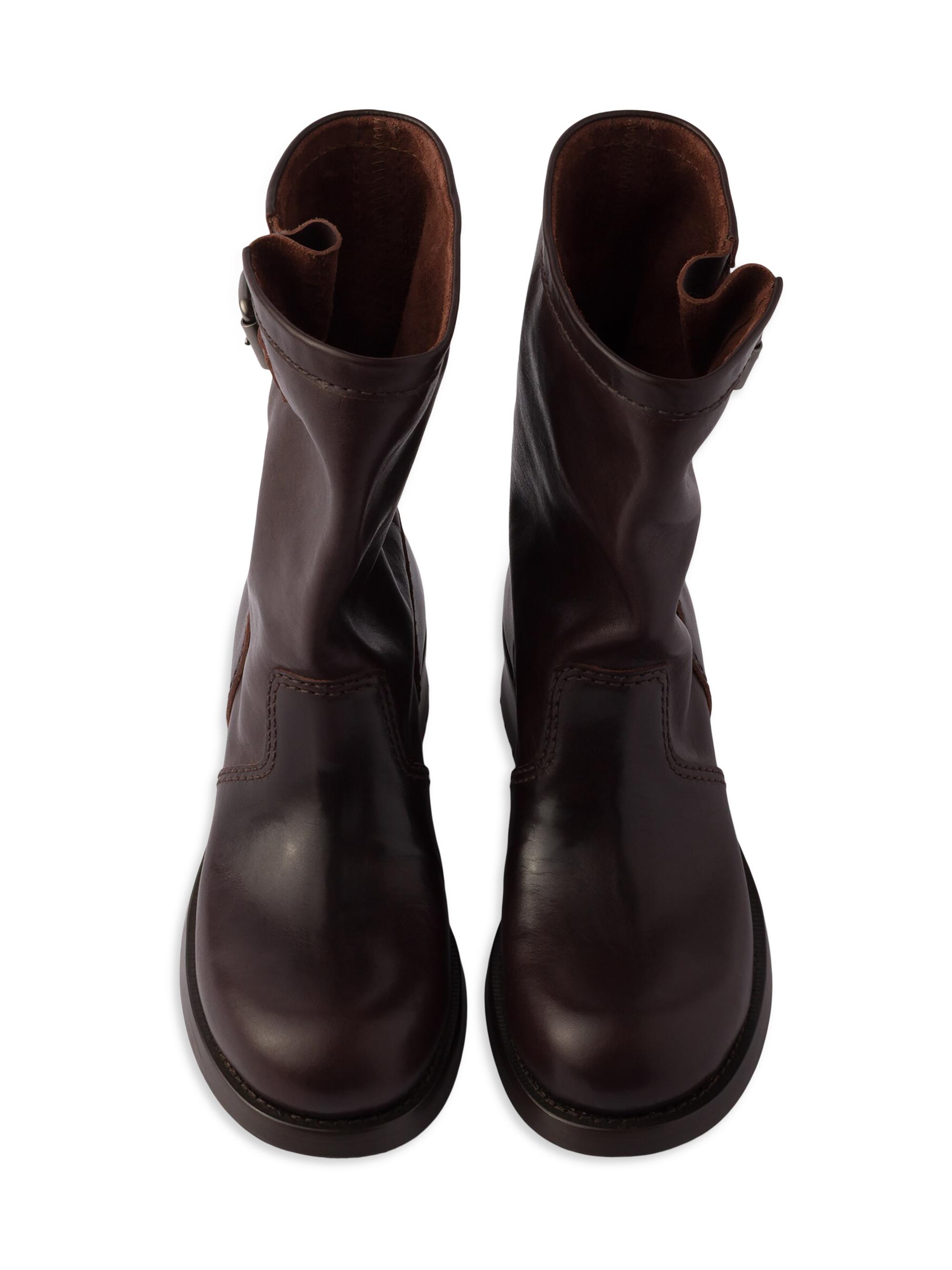 Prada Leather Mid-Calf Boots | Saks Fifth Avenue