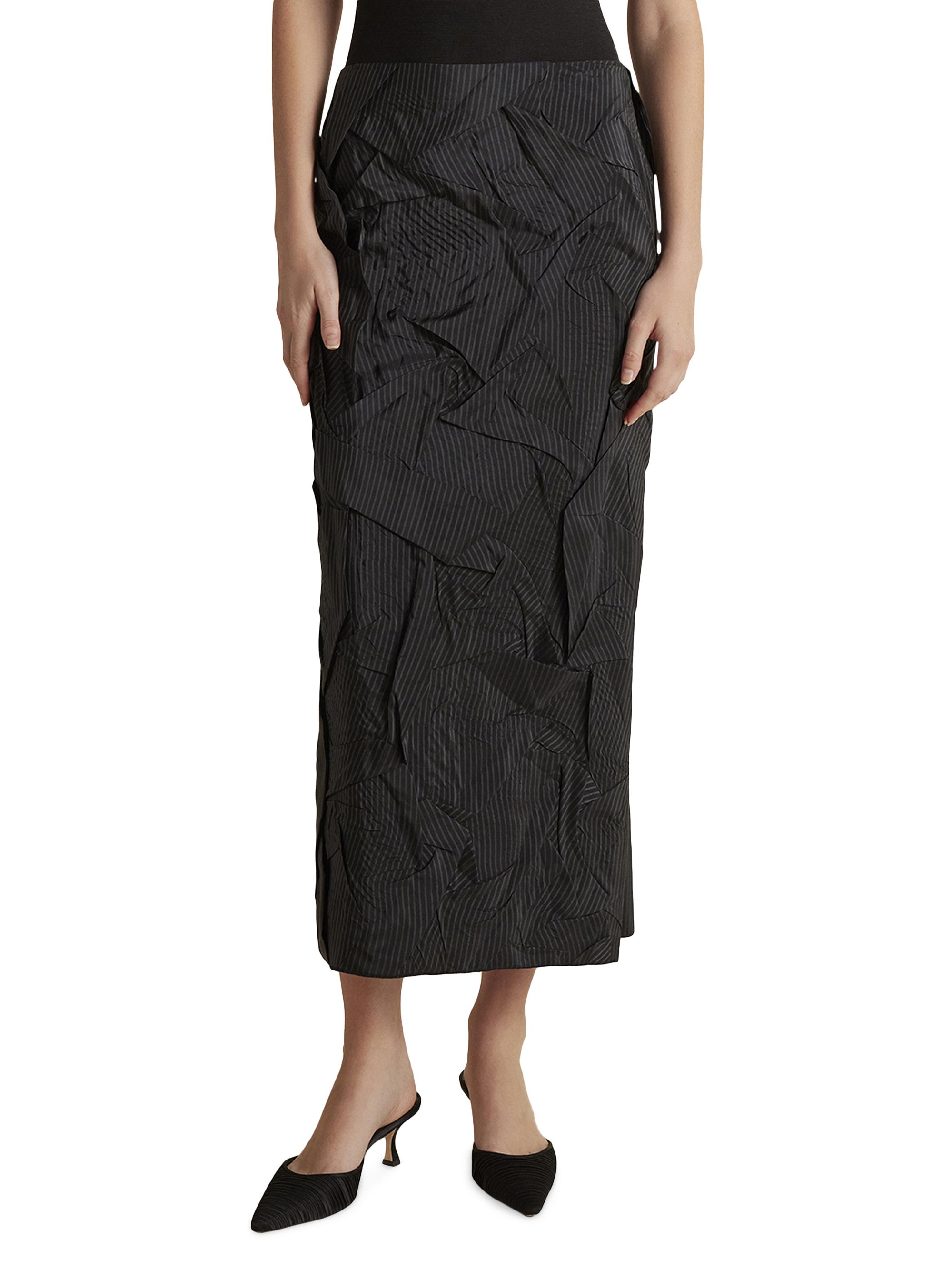 Marina Moscone Women's Crushed Pinstripe Tubino - Navy Pinstripe