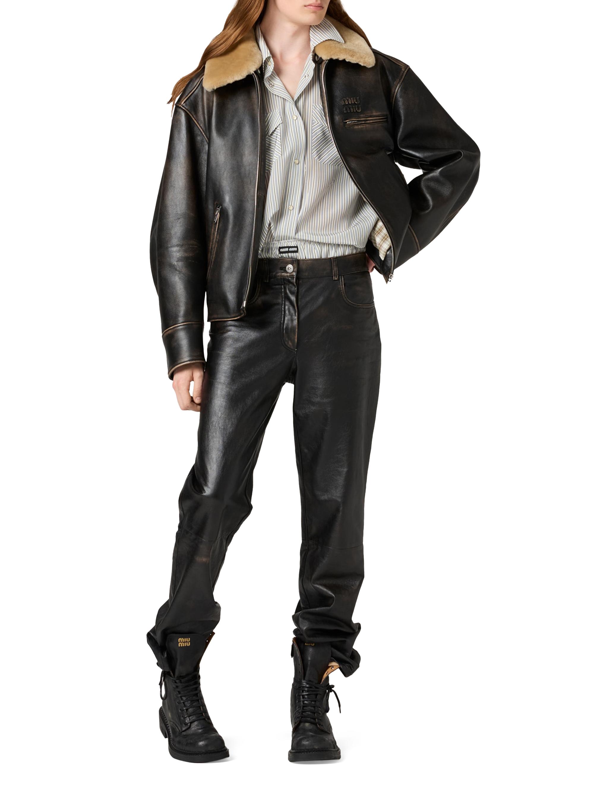 Miu Miu Nappa Leather Pants | Saks Fifth Avenue