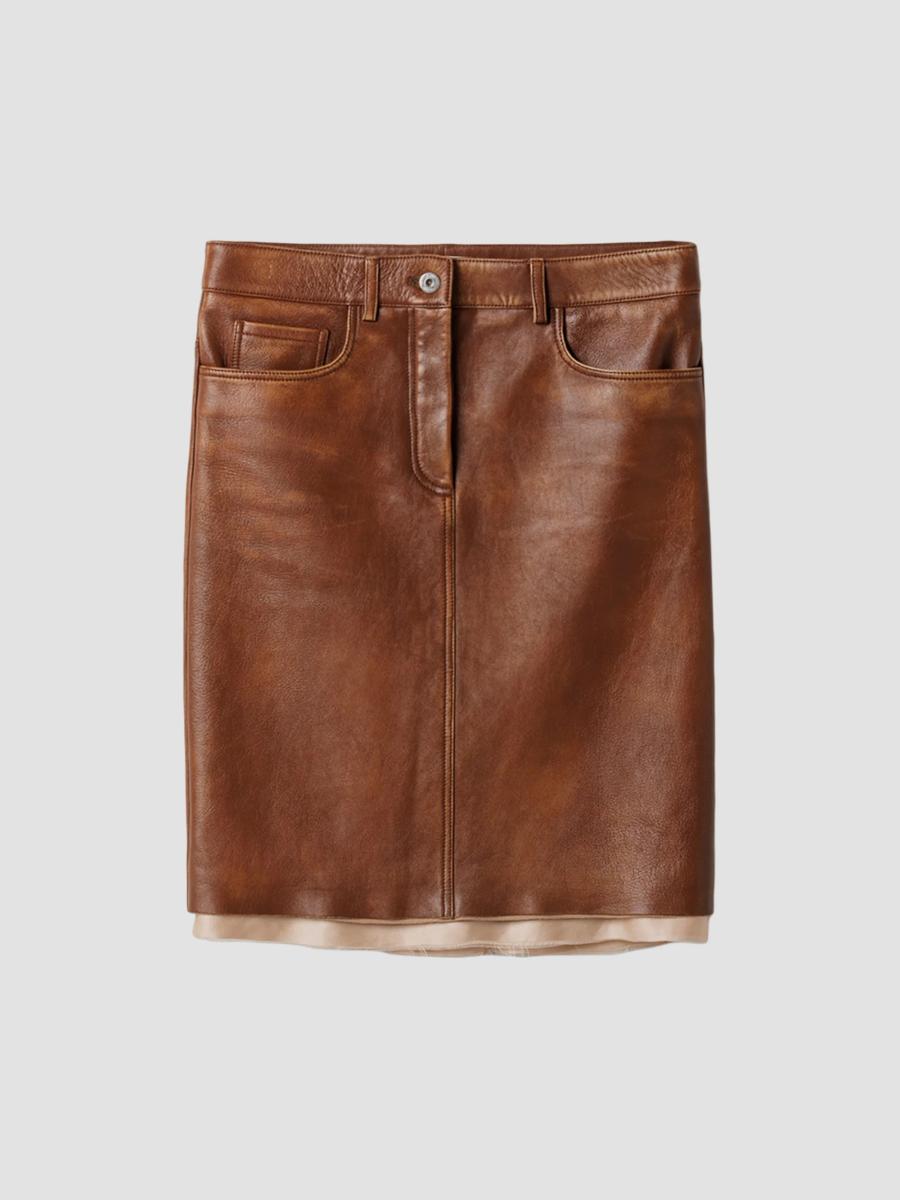 MIU MIU LEATHER SKIRT レザースカート　ビンテージ Miu Miu Nappa Leather Skirt | Saks Fifth Avenue