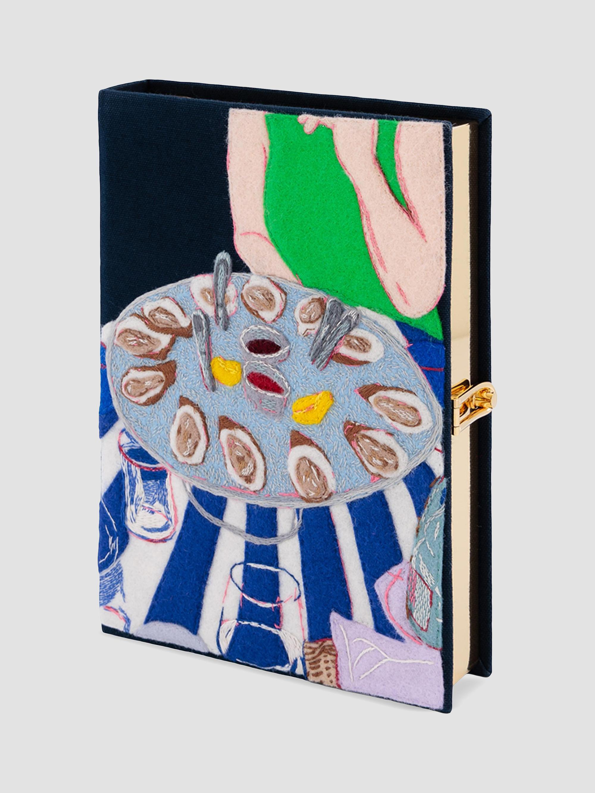Olympia Le-Tan Oysters In Miami Embroidered Book Clutch | Saks