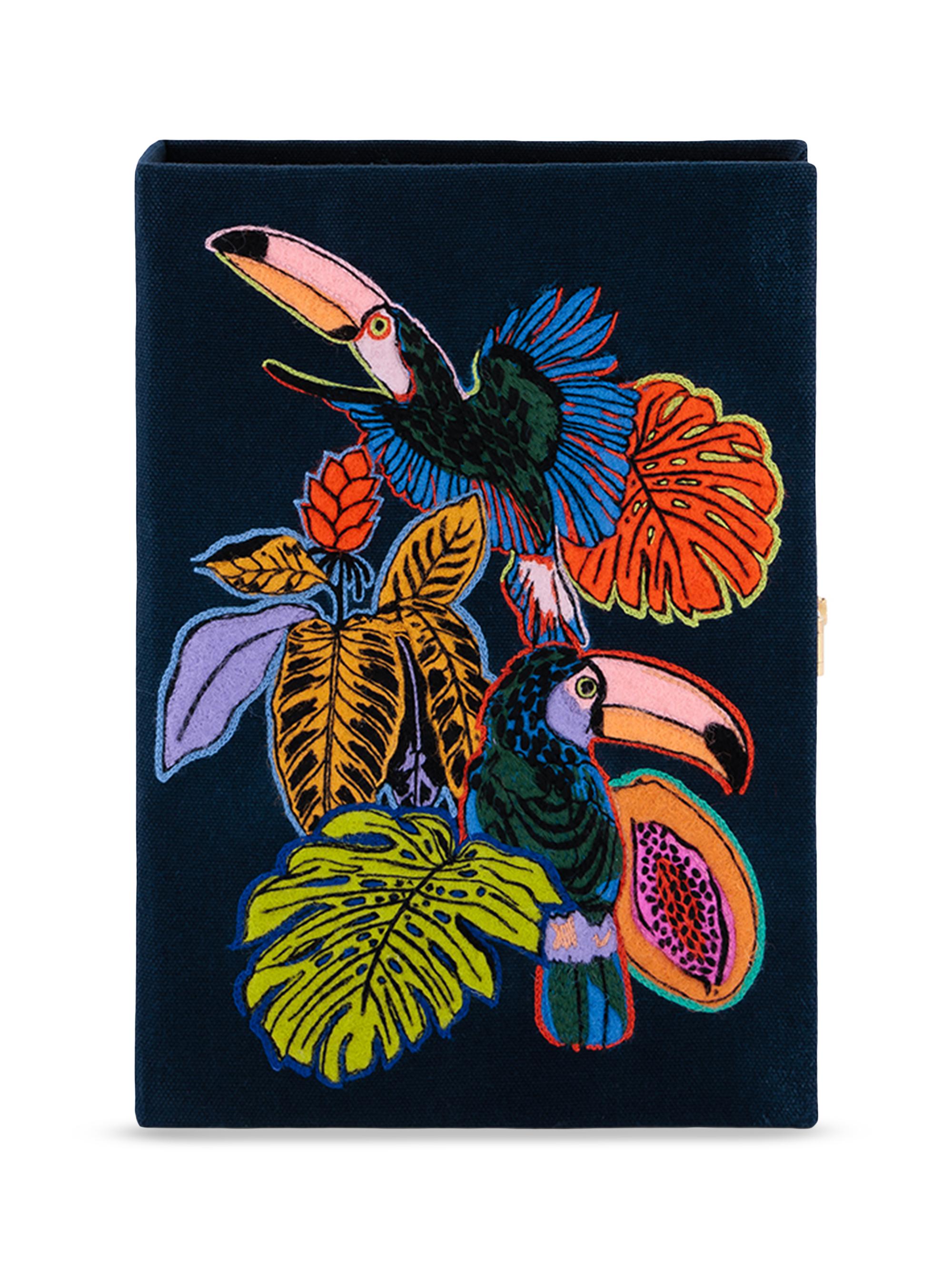 Olympia Le Tan Women's Tropicalia Embroidered Book Clutch - Ultra Eclipse
