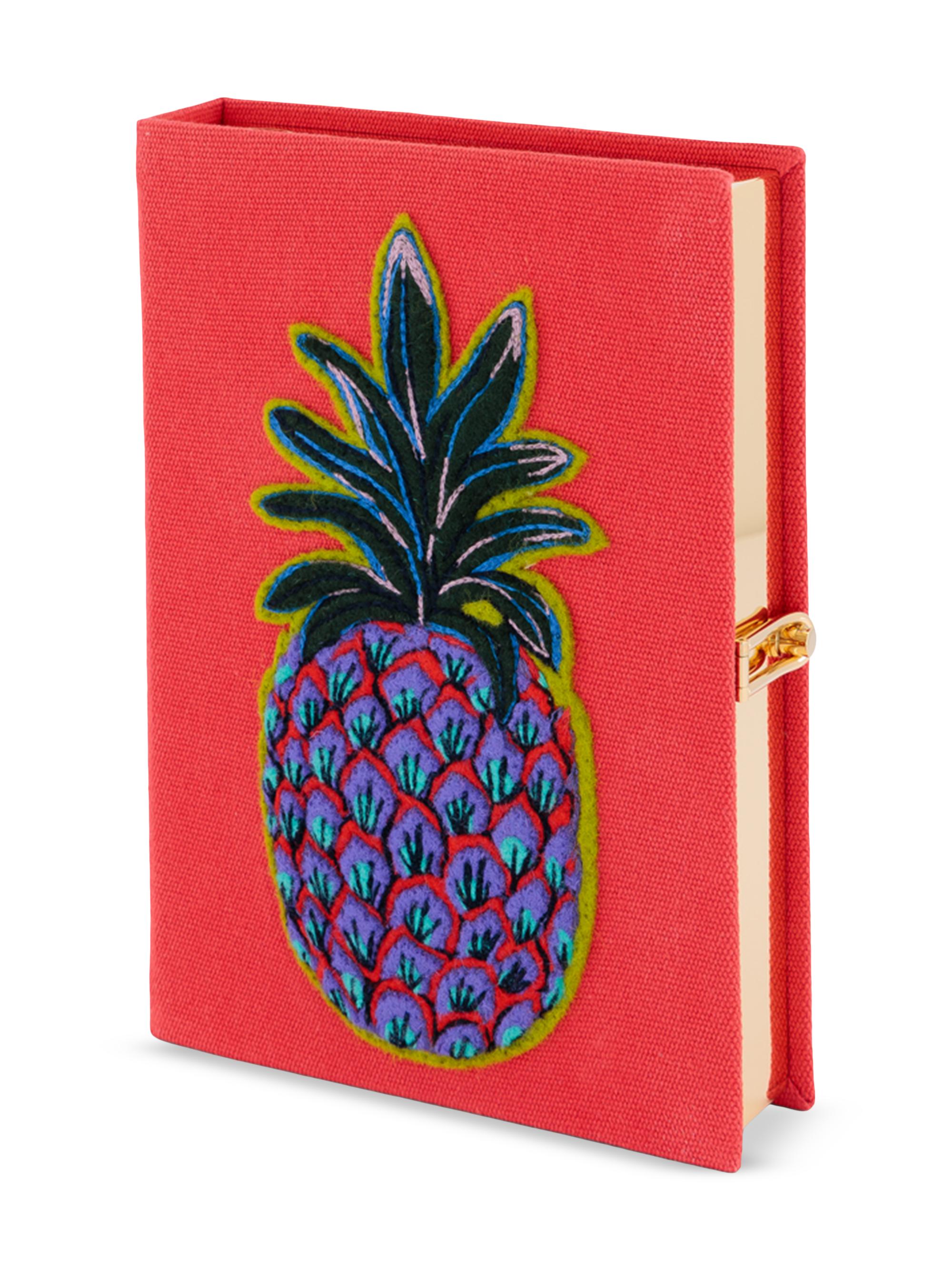 Olympia Le Tan Women's Pineapple Embroidered Book Clutch - Amarilys
