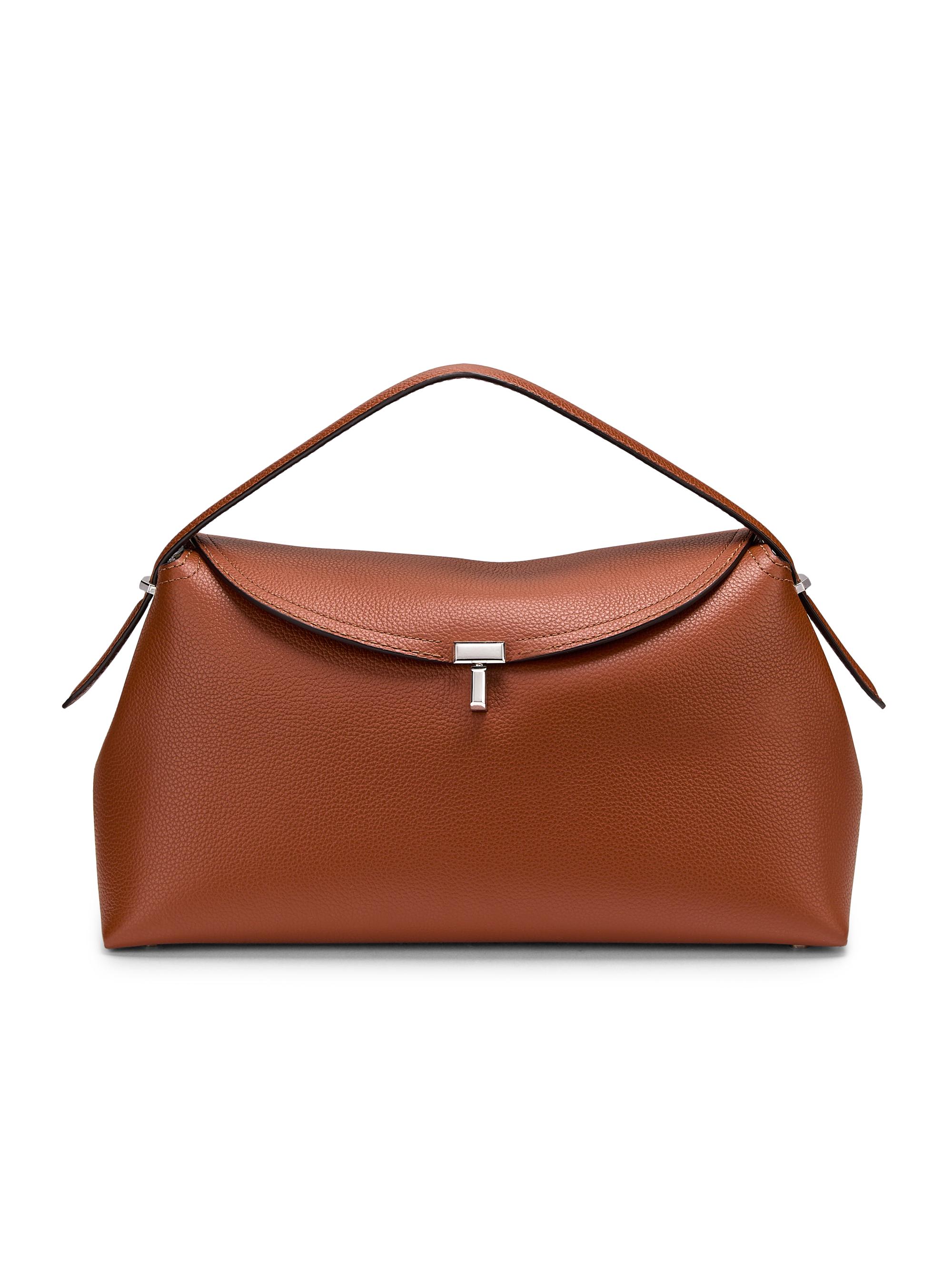 Toteme Women's T-Lock Grained-Leather Top Handle Bag - Sienna