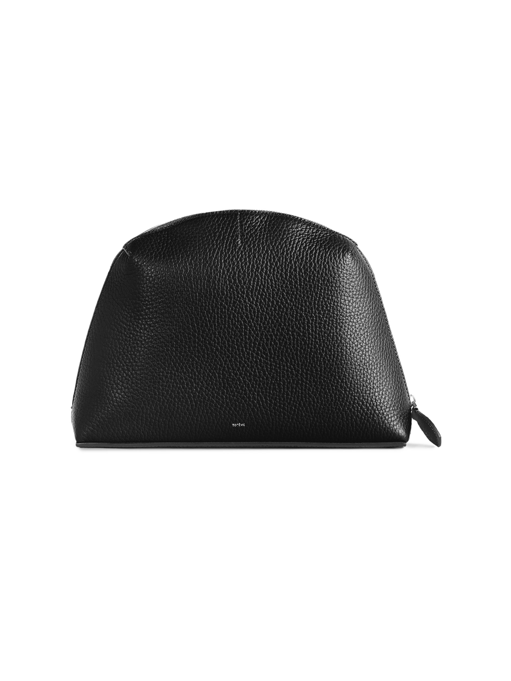 Toteme Women's Medium Grained Leather Pouch - Black