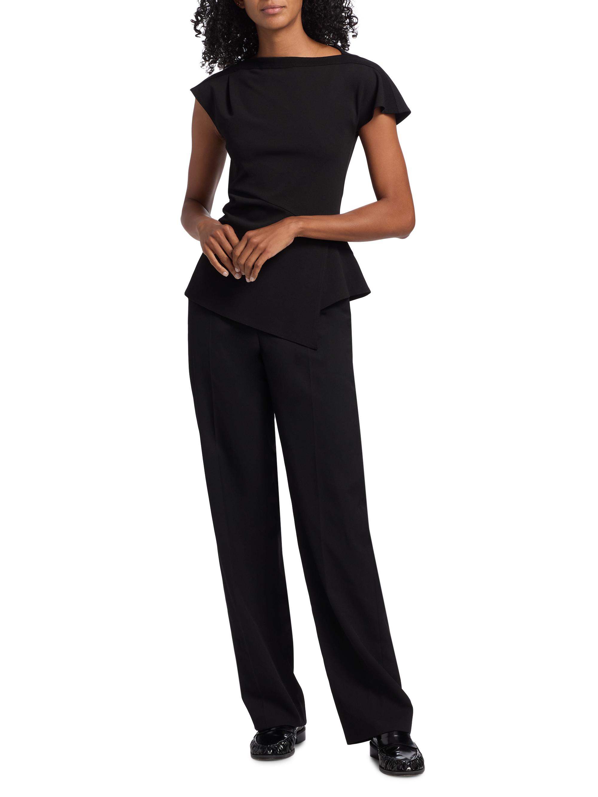 Derek Lam 10 Crosby Luelle Asymmetric Crepe Knit Top | Saks Fifth