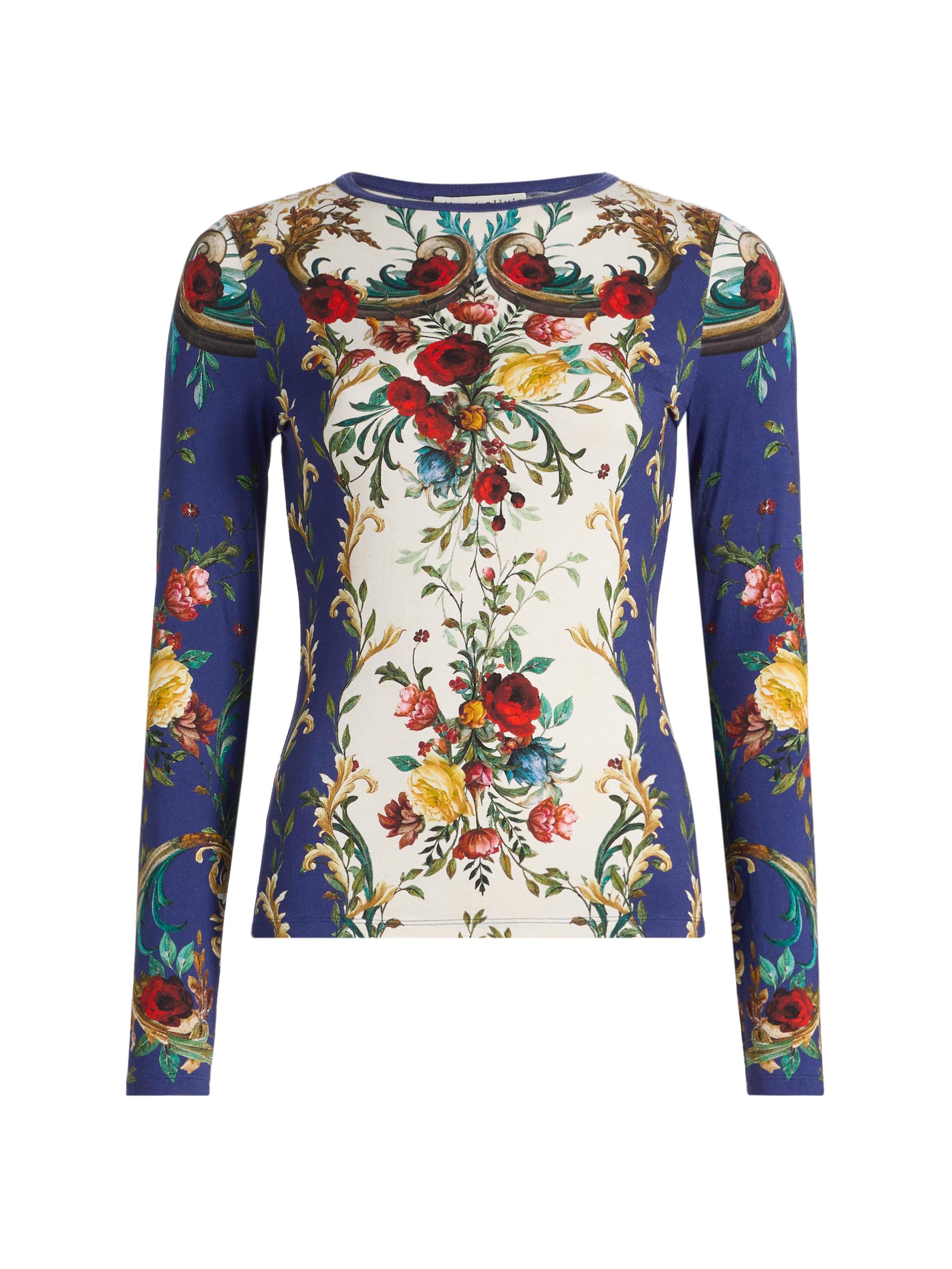 ALICE + OLIVIA Women's Delaina Long-Sleeve Top - Gilded Rose