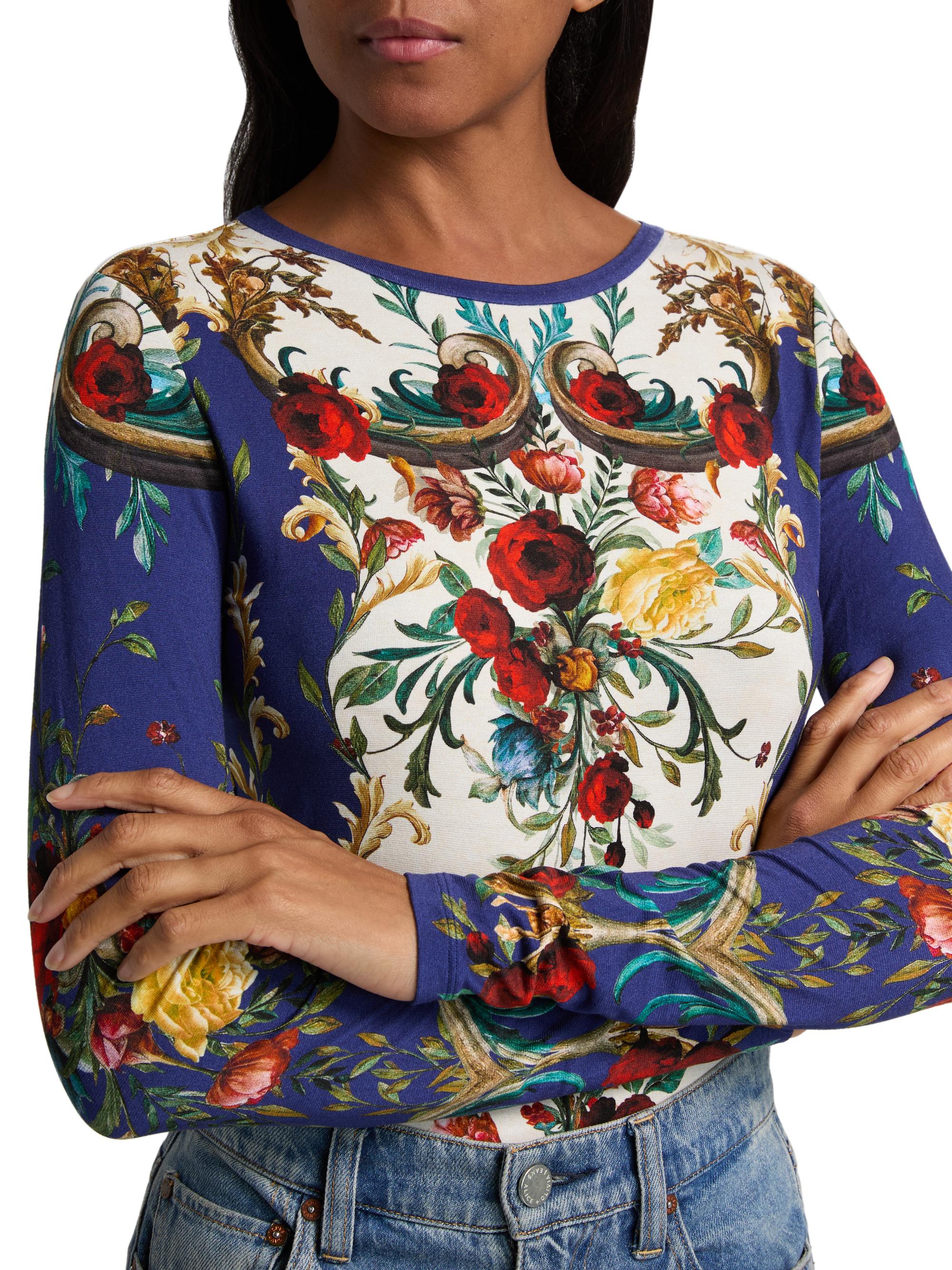 ❇️AliceOlivia正規24新作アリスオリビア長袖Tシャツ ALICE + OLIVIA Delaina Long-Sleeve Top | Saks Fifth Avenue