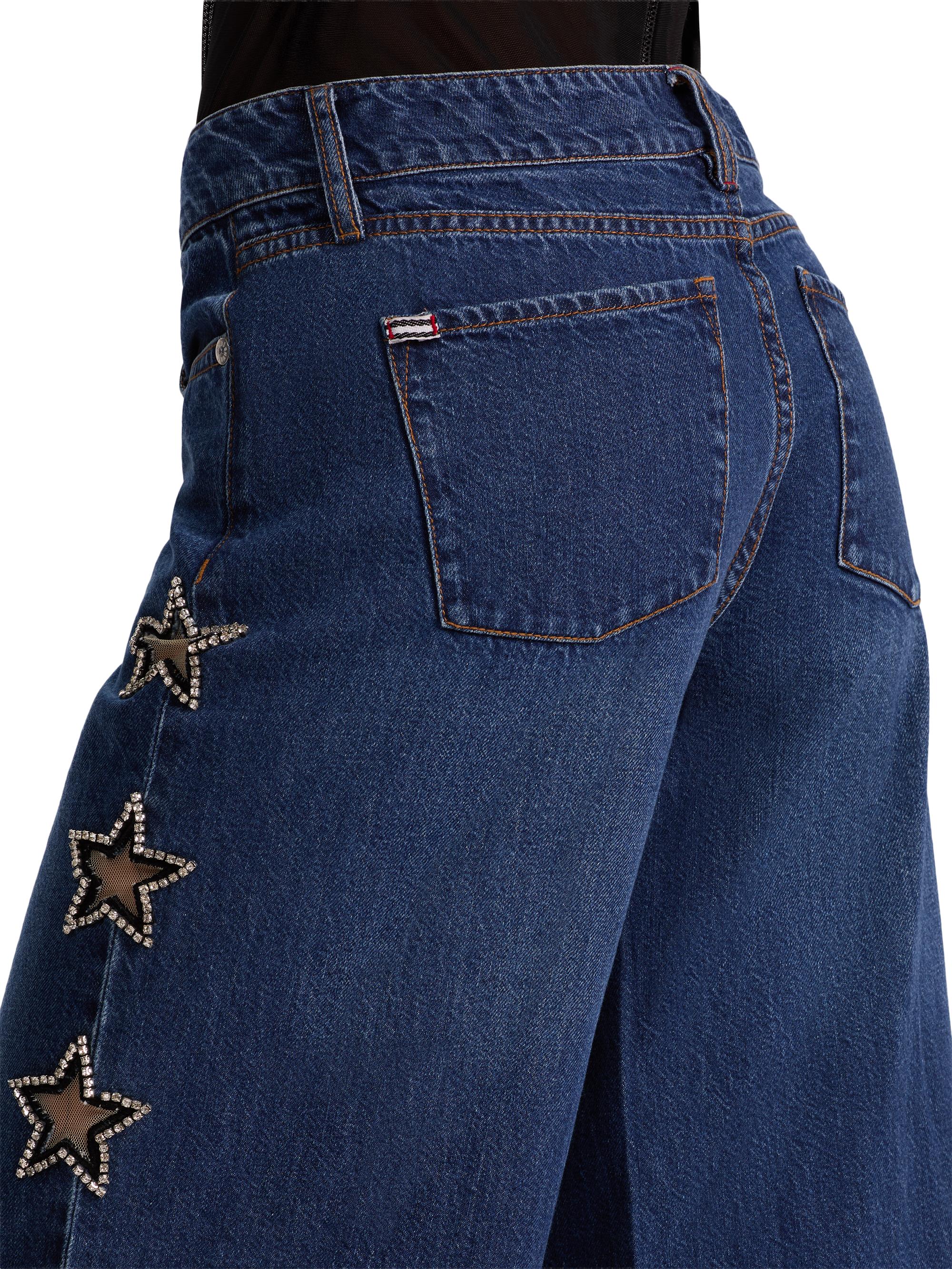 ALICE + OLIVIA Amazing Embellished Mid-Rise Baggy Jeans | Saks