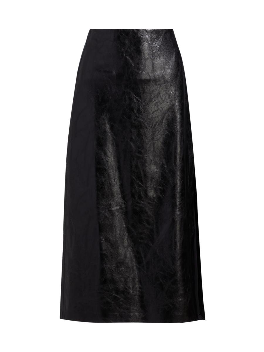 Alice And Olivia Women's Maeve Faux-leather Slip-style Midi-skirt In Black