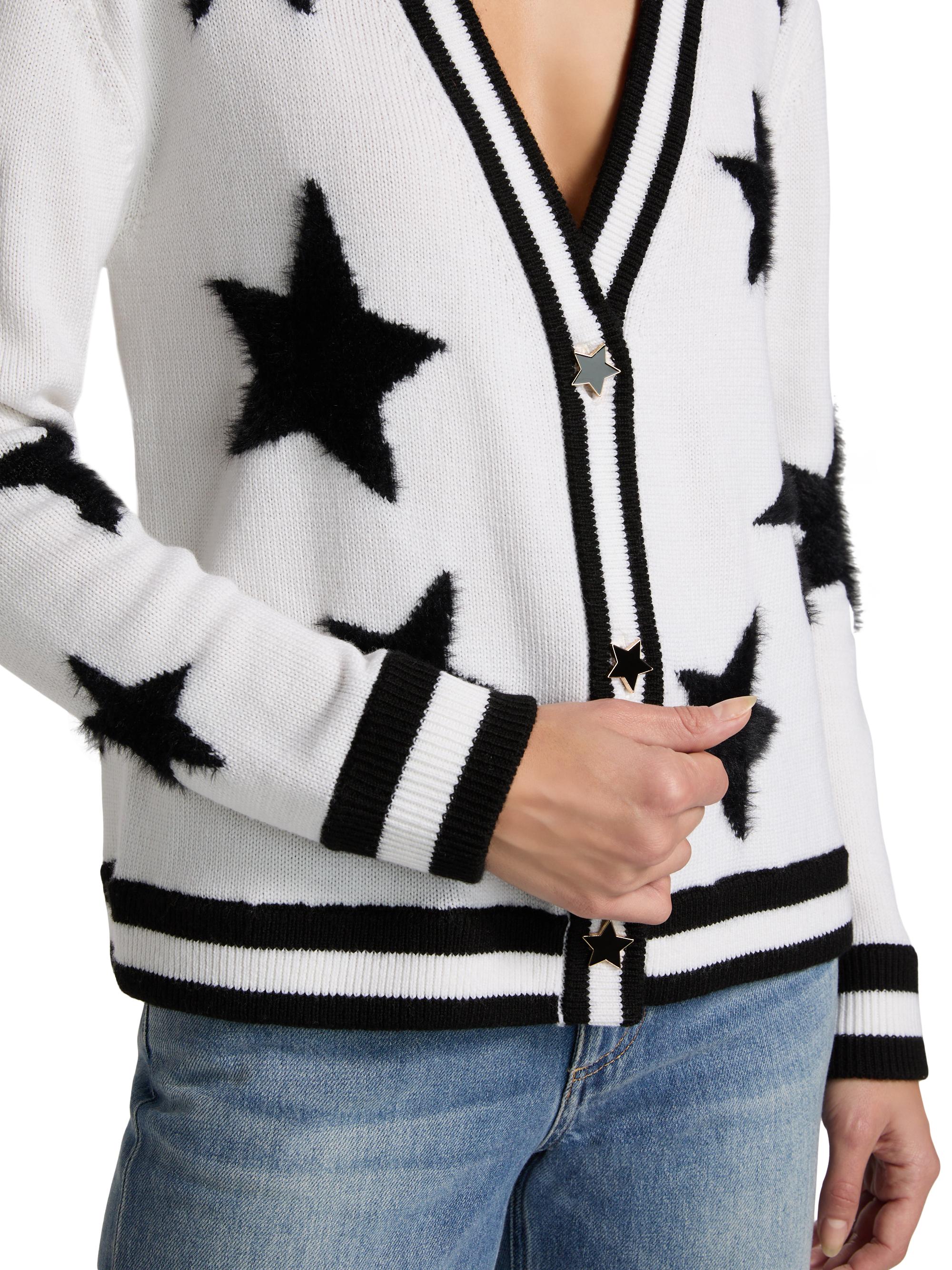ALICE + OLIVIA Bradley Star Wool-Blend Cardigan | Saks Fifth Avenue