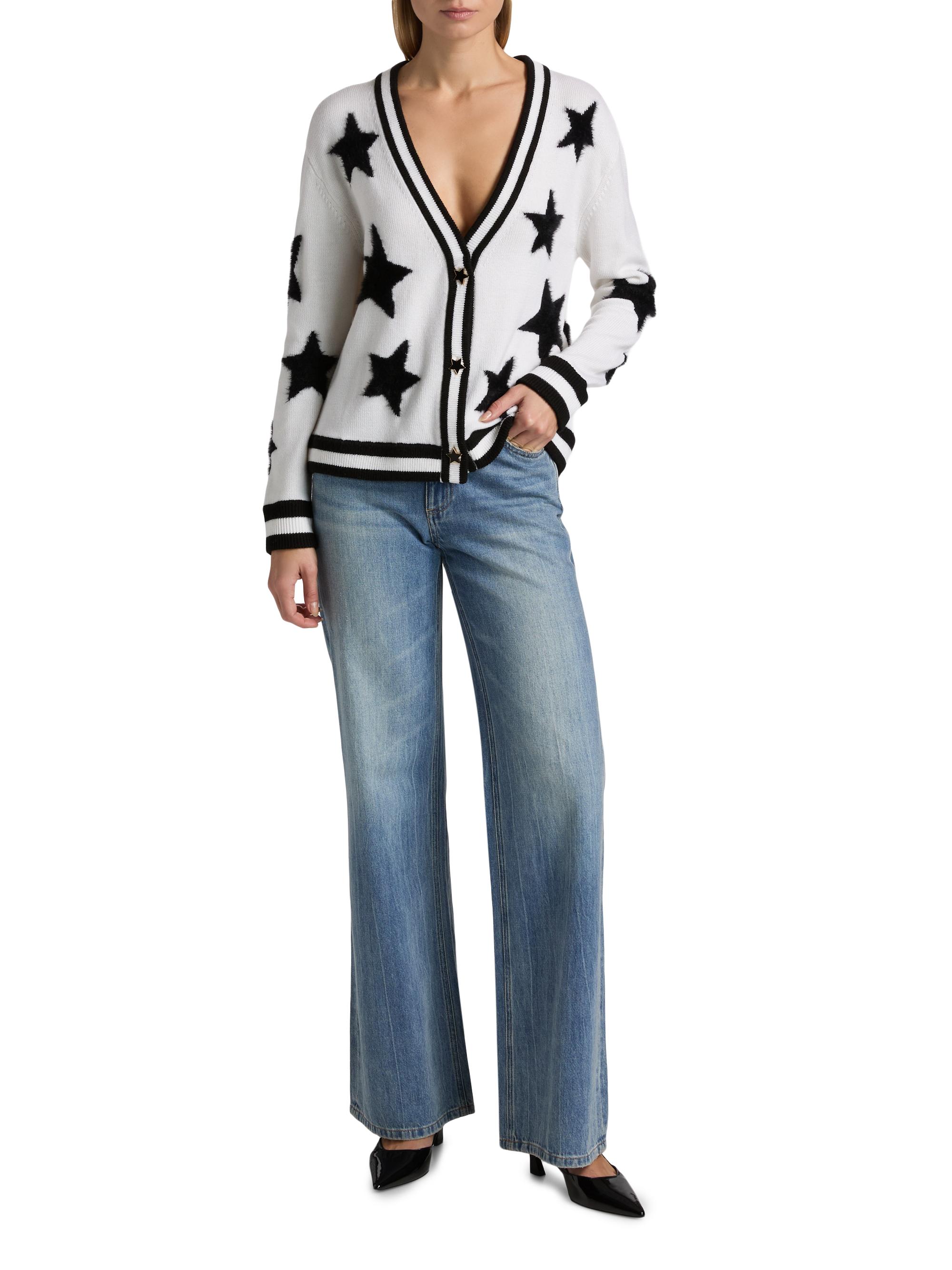 ALICE + OLIVIA Bradley Star Wool-Blend Cardigan | Saks Fifth Avenue