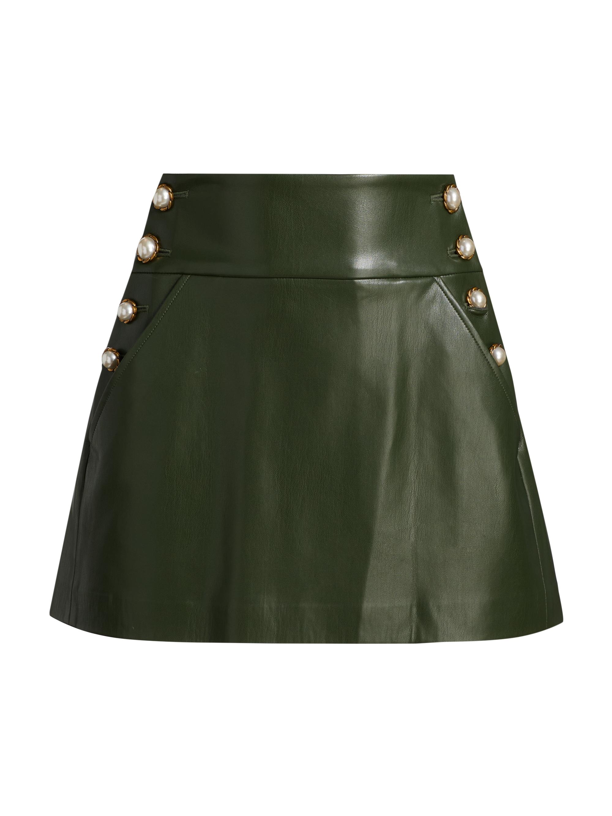 Alice + Olivia Toni Faux Leather Pleated Miniskirt | Saks Fifth Avenue