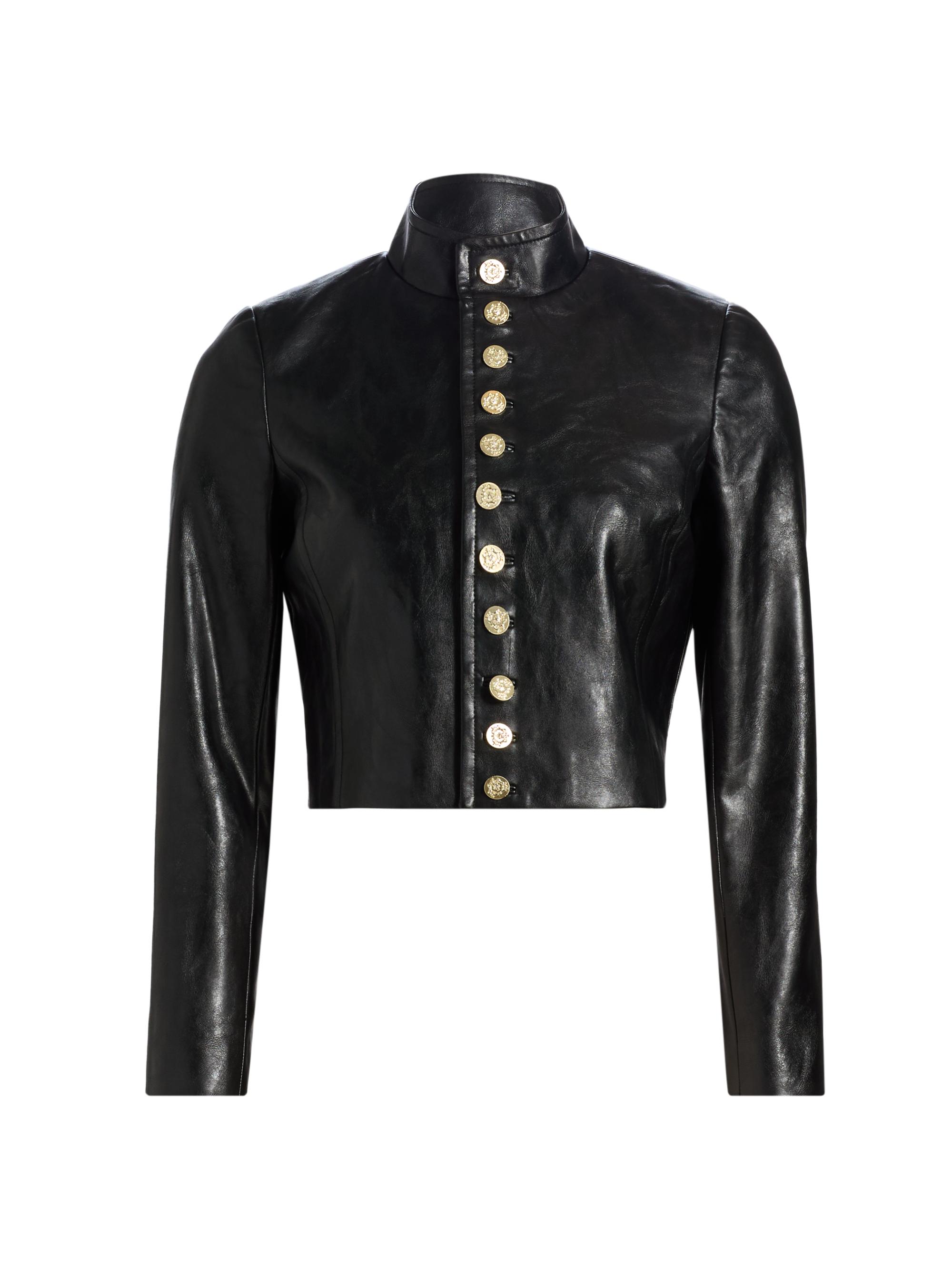 Alice + Olivia Chloe Quilted Faux-Leather Crop Jacket | Saks Fifth