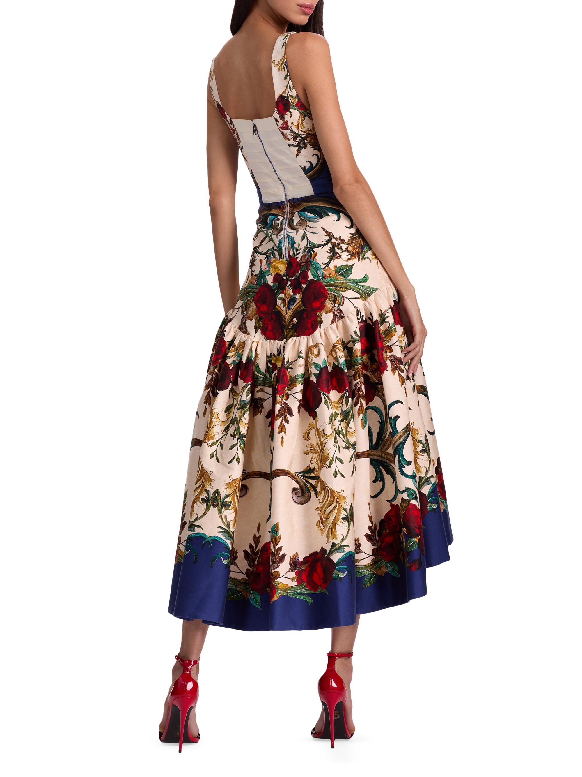 ALICE + OLIVIA Diana Floral Bustier Cocktail Dress | Saks Fifth Avenue