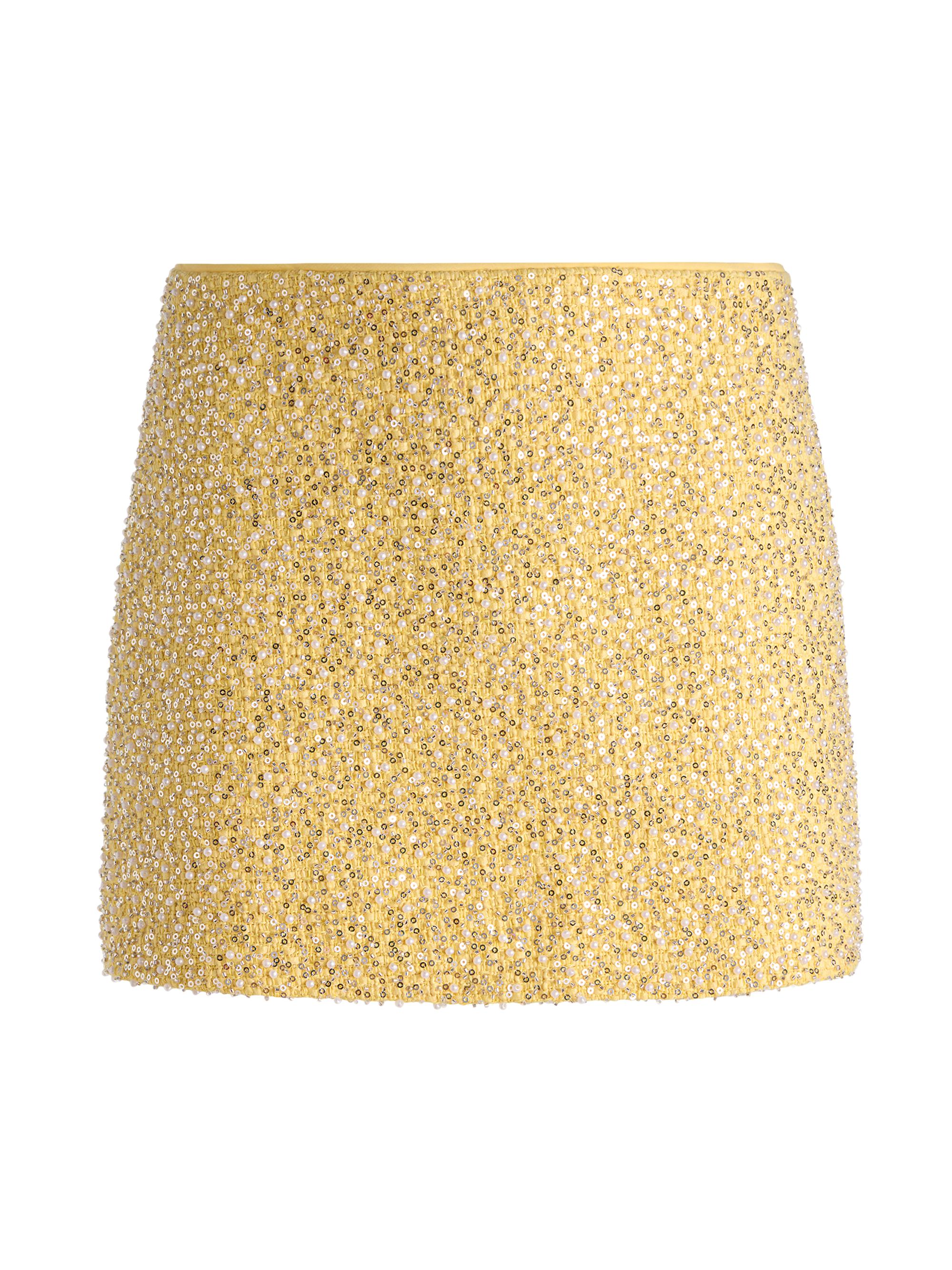 ALICE + OLIVIA Ecenia Sequin-Embellished Tweed Miniskirt | Saks
