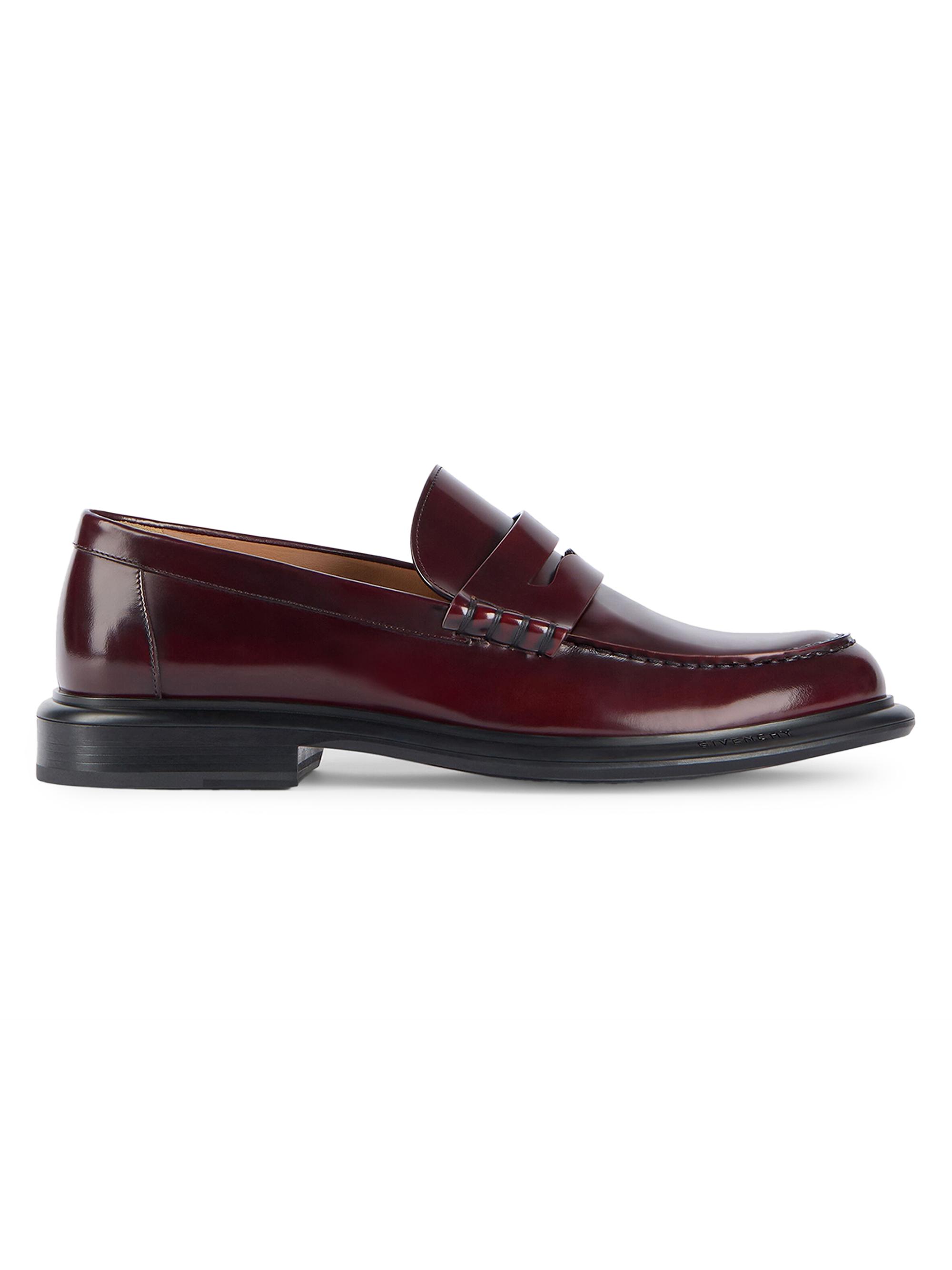 Givenchy Men's Gent Loafers in Brushed Leather - Burgundy