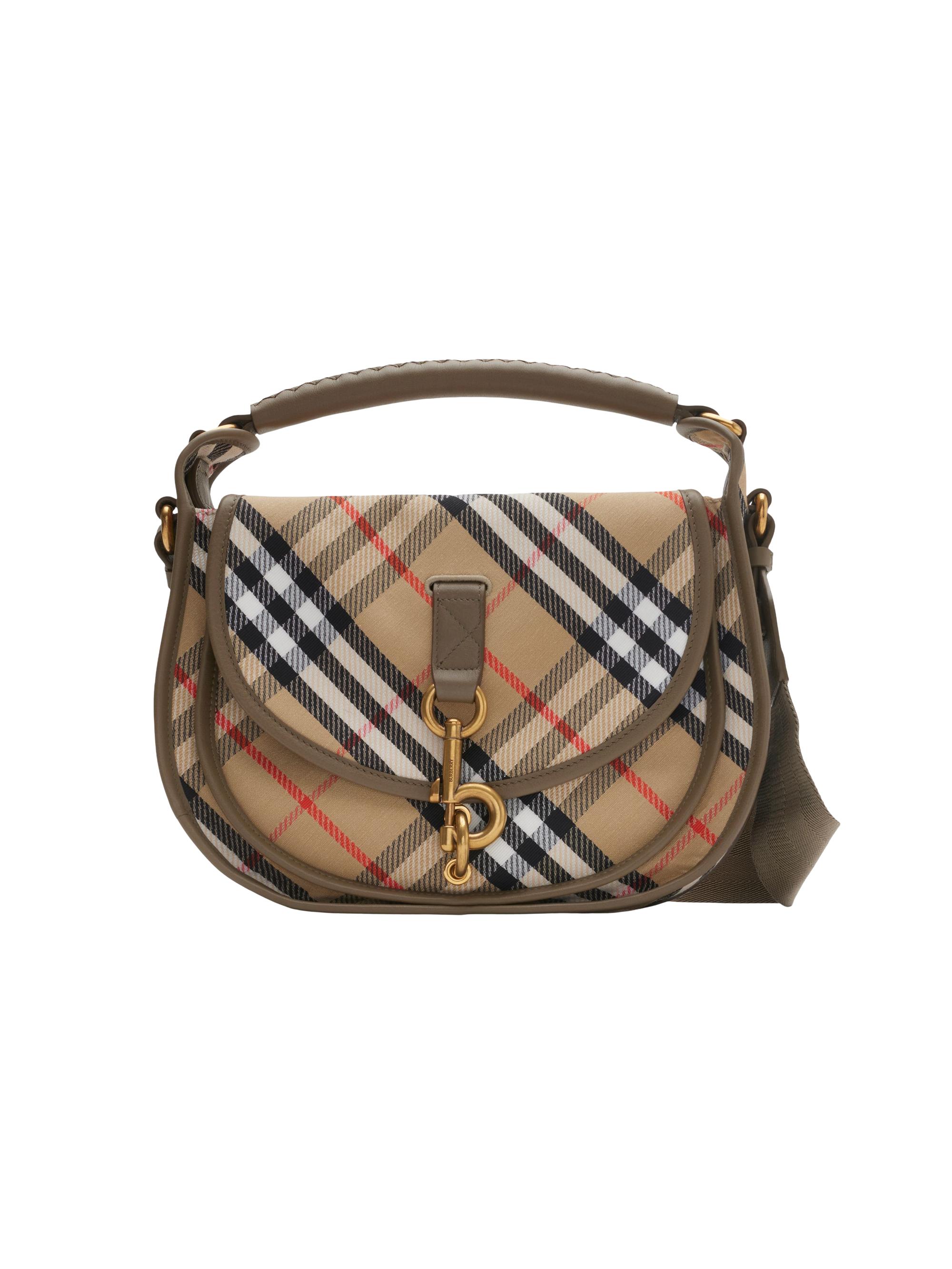 Burberry Women's B Clip  Check Messenger Bag - Sand