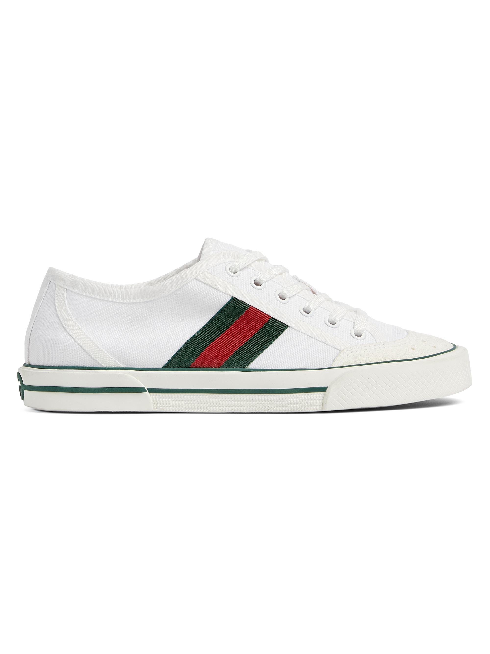 Gucci Women's Tennis 1977 Denim Low-Top Sneakers - Grey White