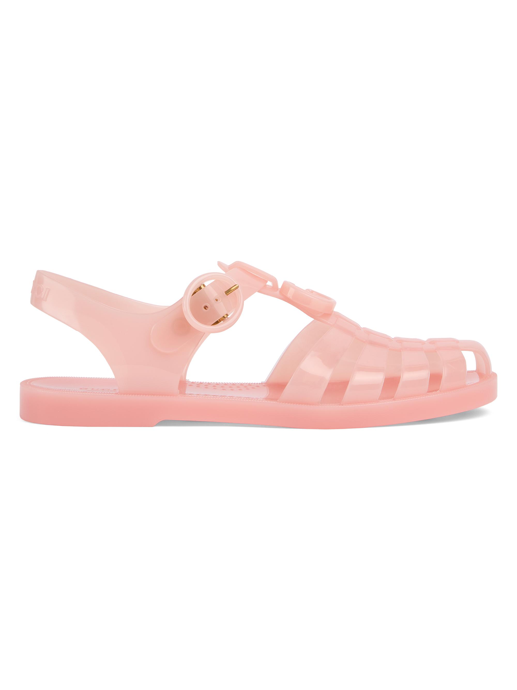 Gucci Women's Cut-Out Jelly Fisherman Sandals - Pink