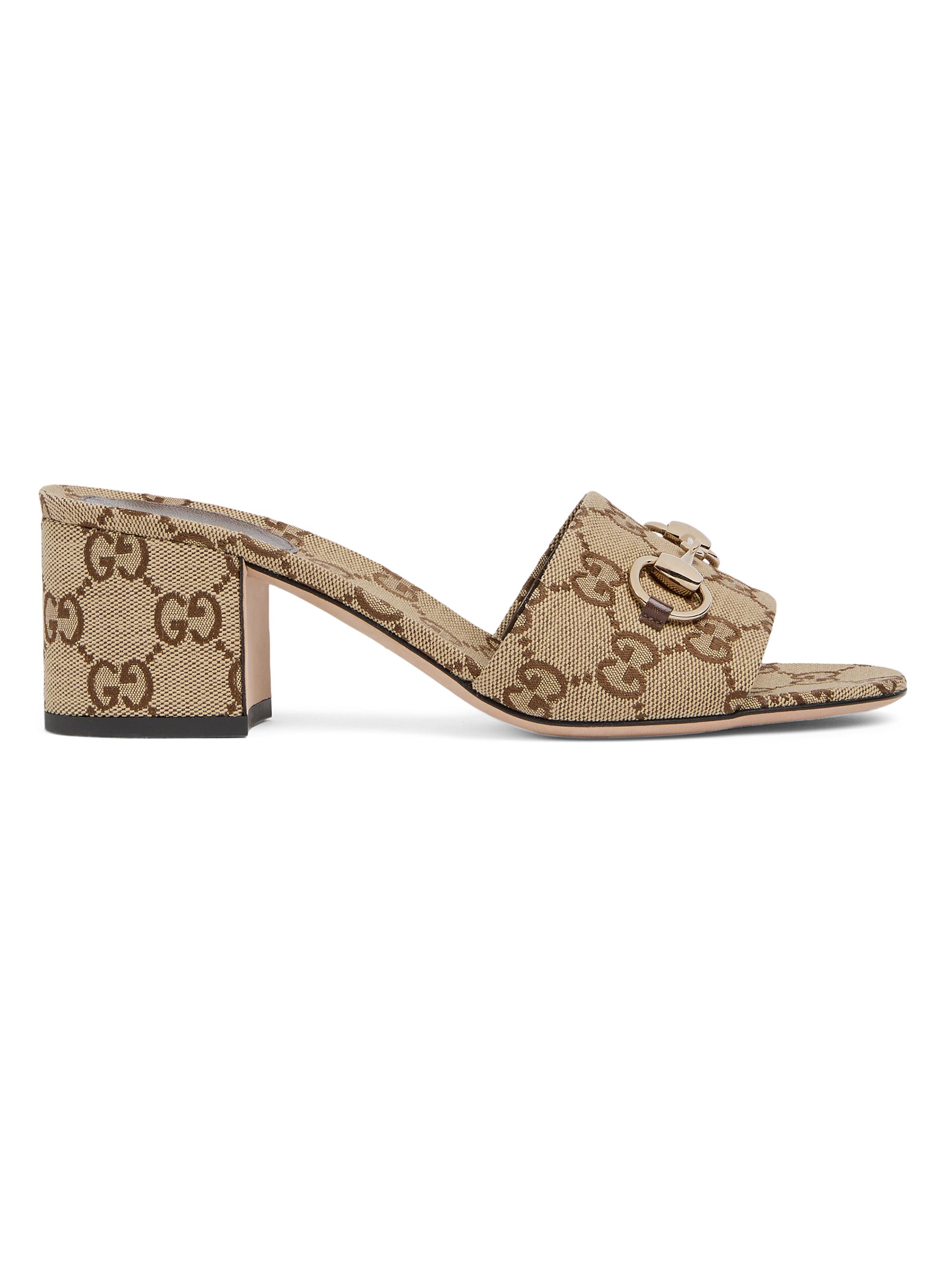Gucci Siaga 55MM GG Canvas Sandals | Saks Fifth Avenue