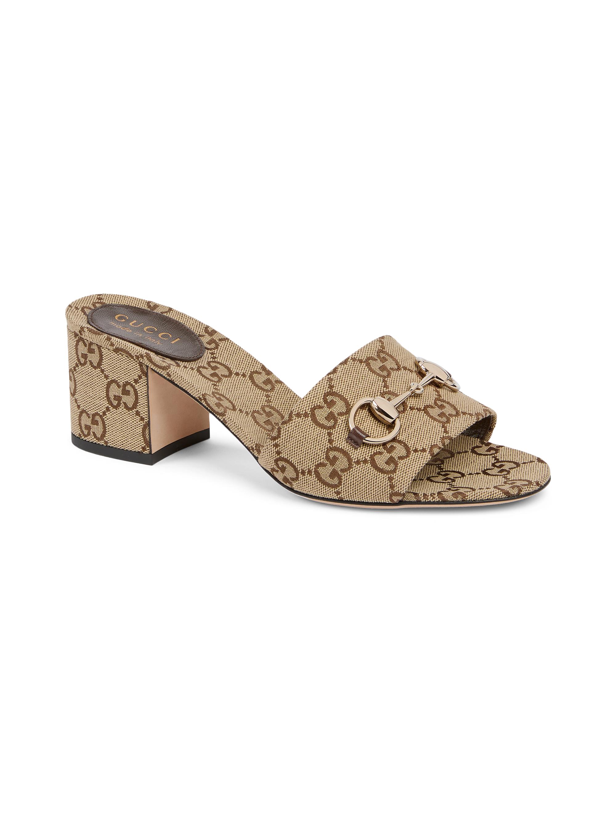 Gucci Siaga 55MM GG Canvas Sandals | Saks Fifth Avenue