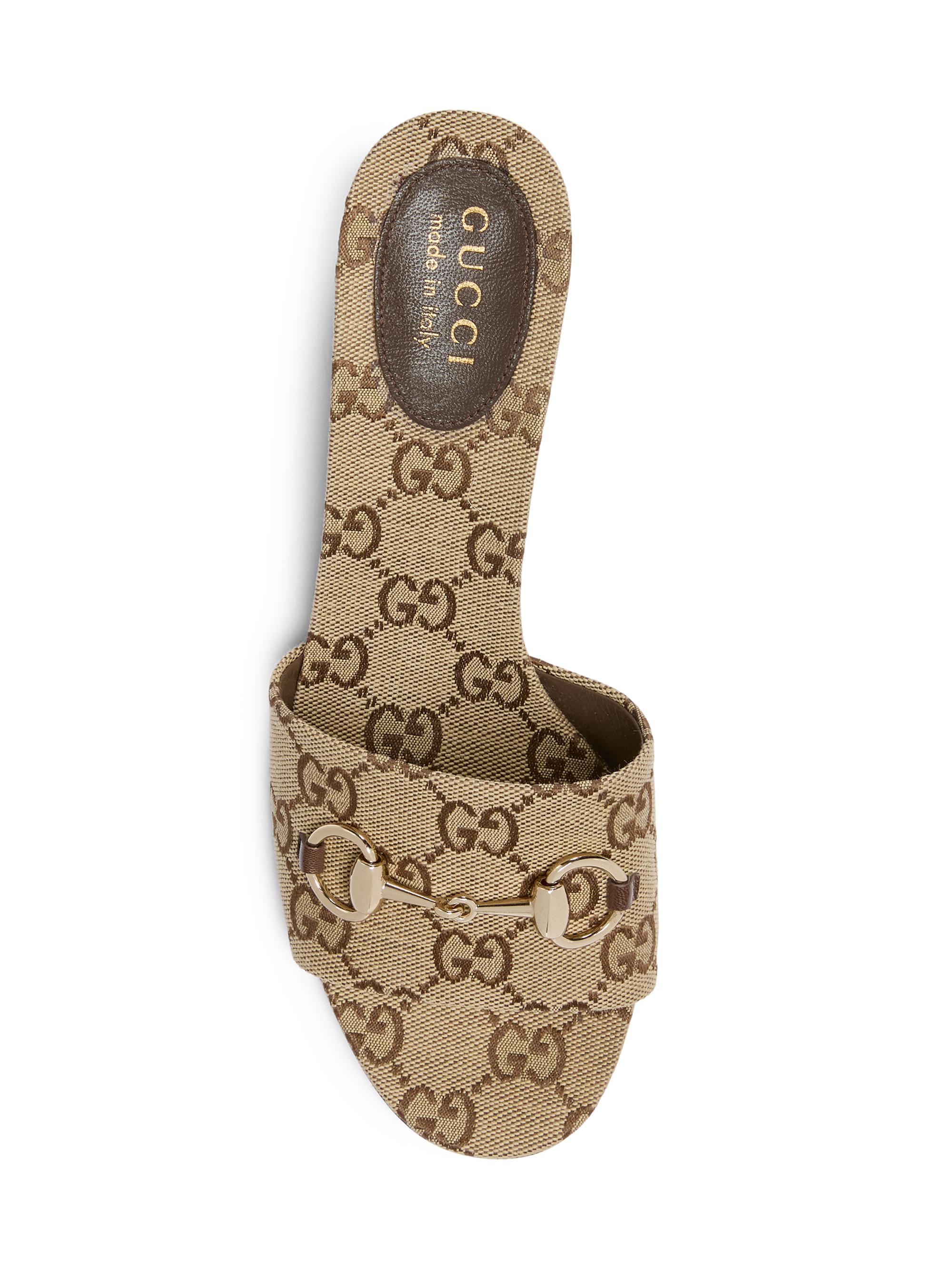Gucci Siaga 55MM GG Canvas Sandals | Saks Fifth Avenue