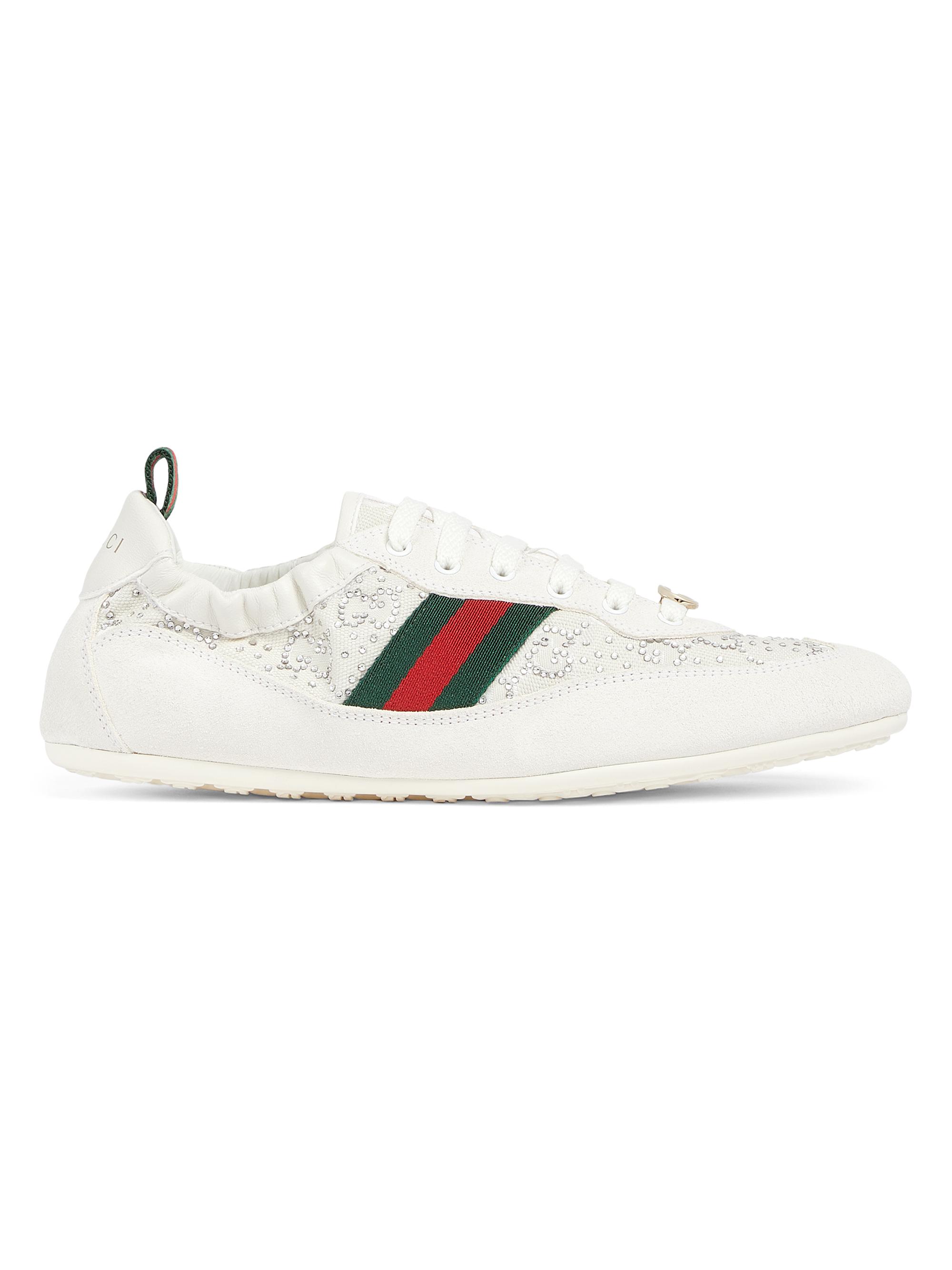 Gucci New Ace Crocodile-Embossed Sneakers | Saks Fifth Avenue