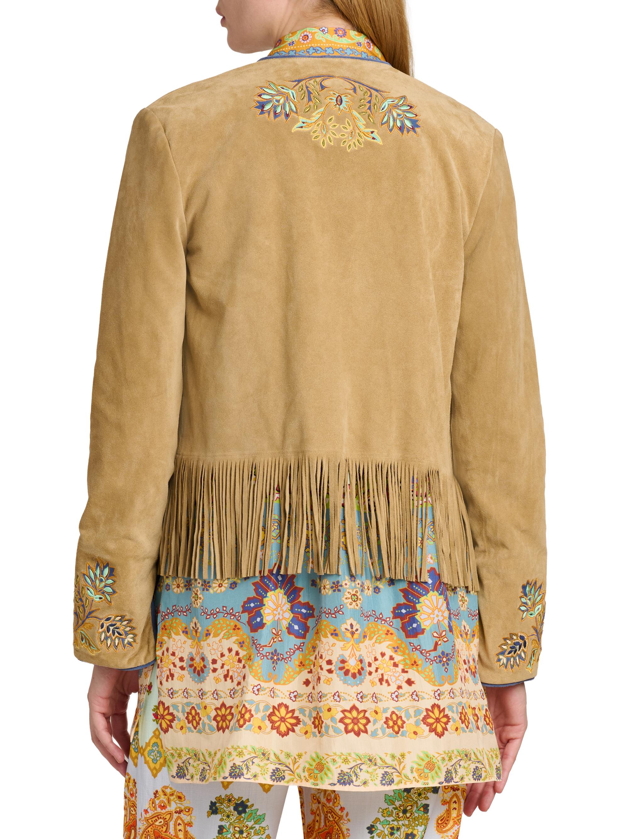 Etro Embroidered Suede Fringe Jacket | Saks Fifth Avenue