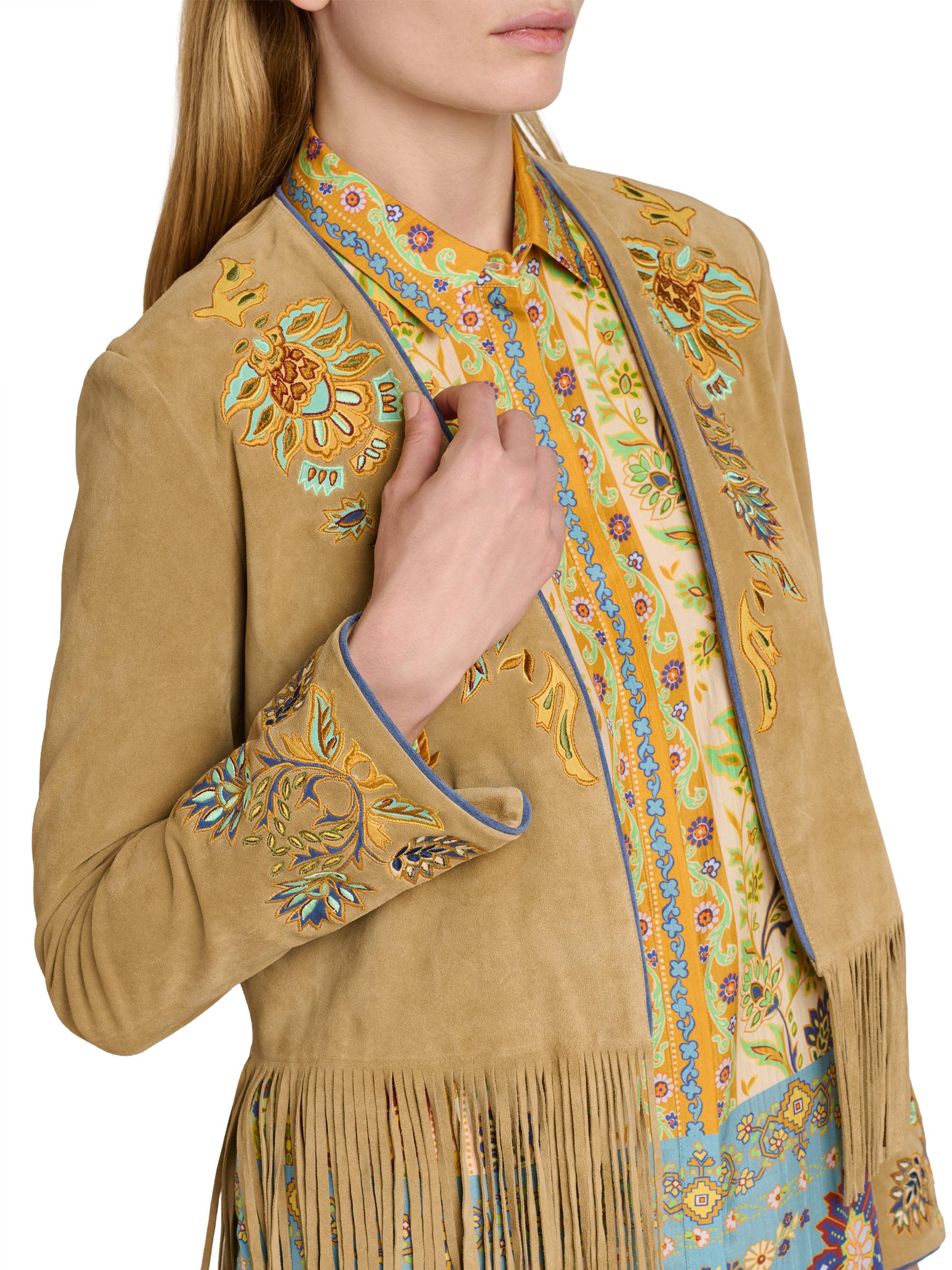 Etro Embroidered Suede Fringe Jacket | Saks Fifth Avenue