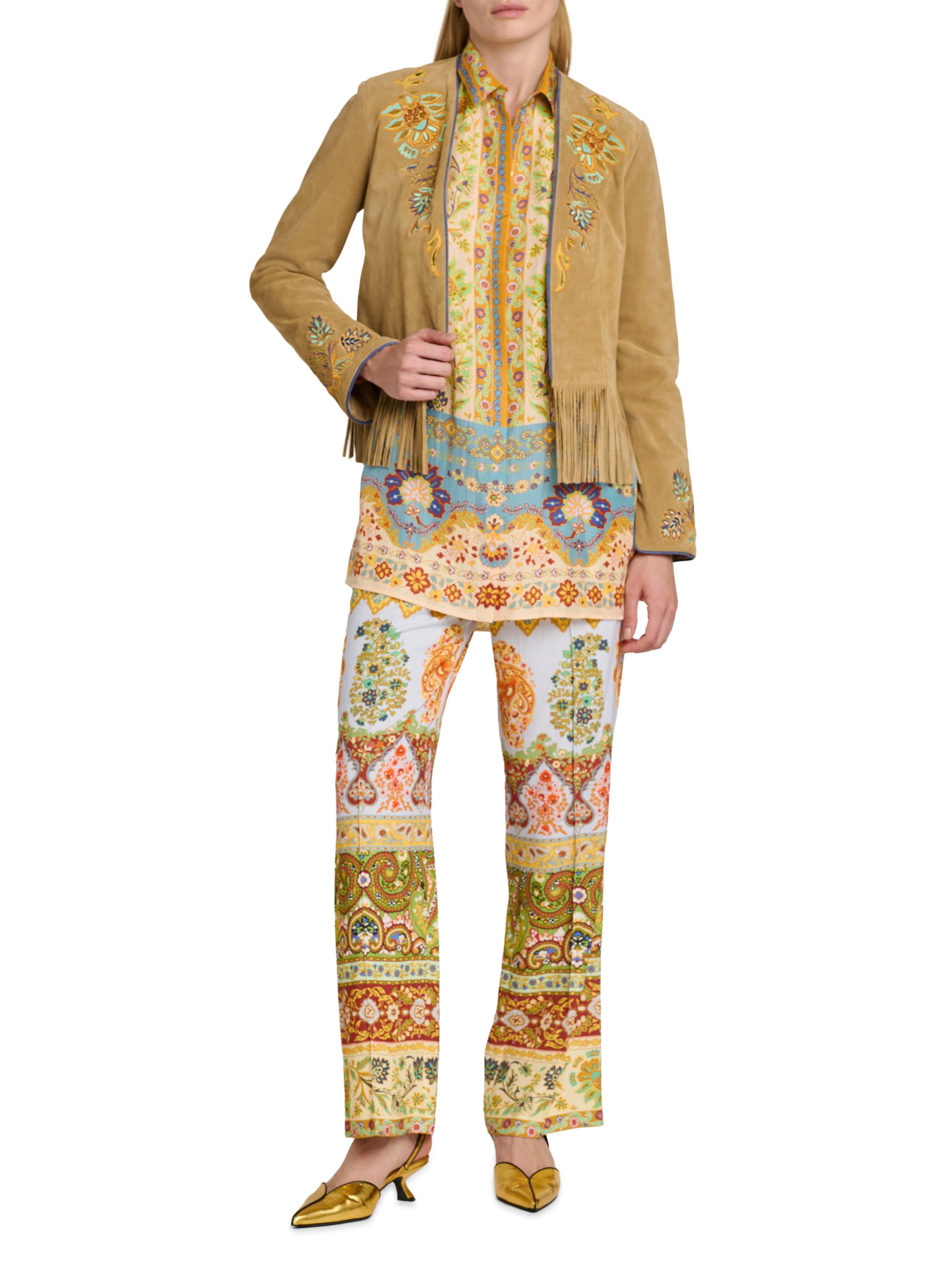 Etro Embroidered Suede Fringe Jacket | Saks Fifth Avenue