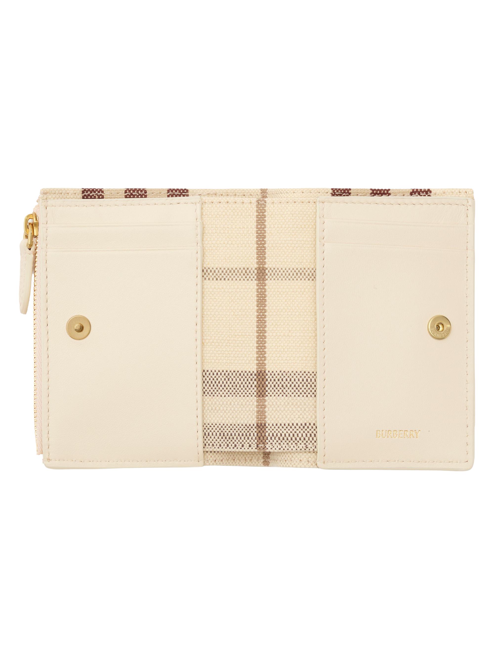 Burberry Small Bloomsbury Check Leather Bifold Wallet | Saks Fifth