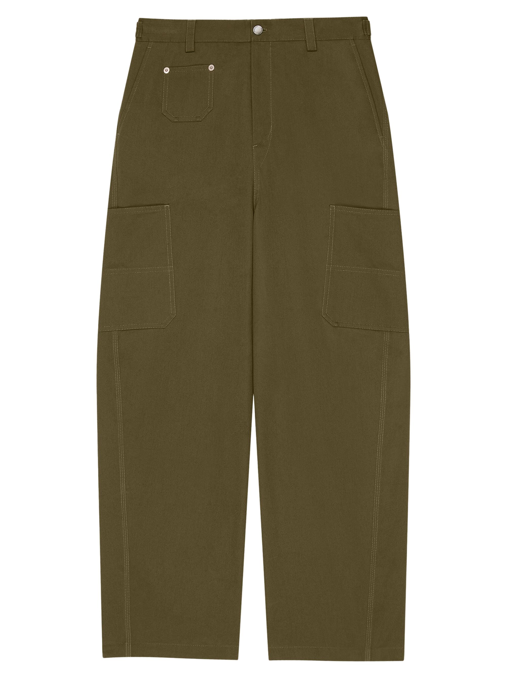 Givenchy Men's Couture Seam Trousers in Cotton - Khaki
