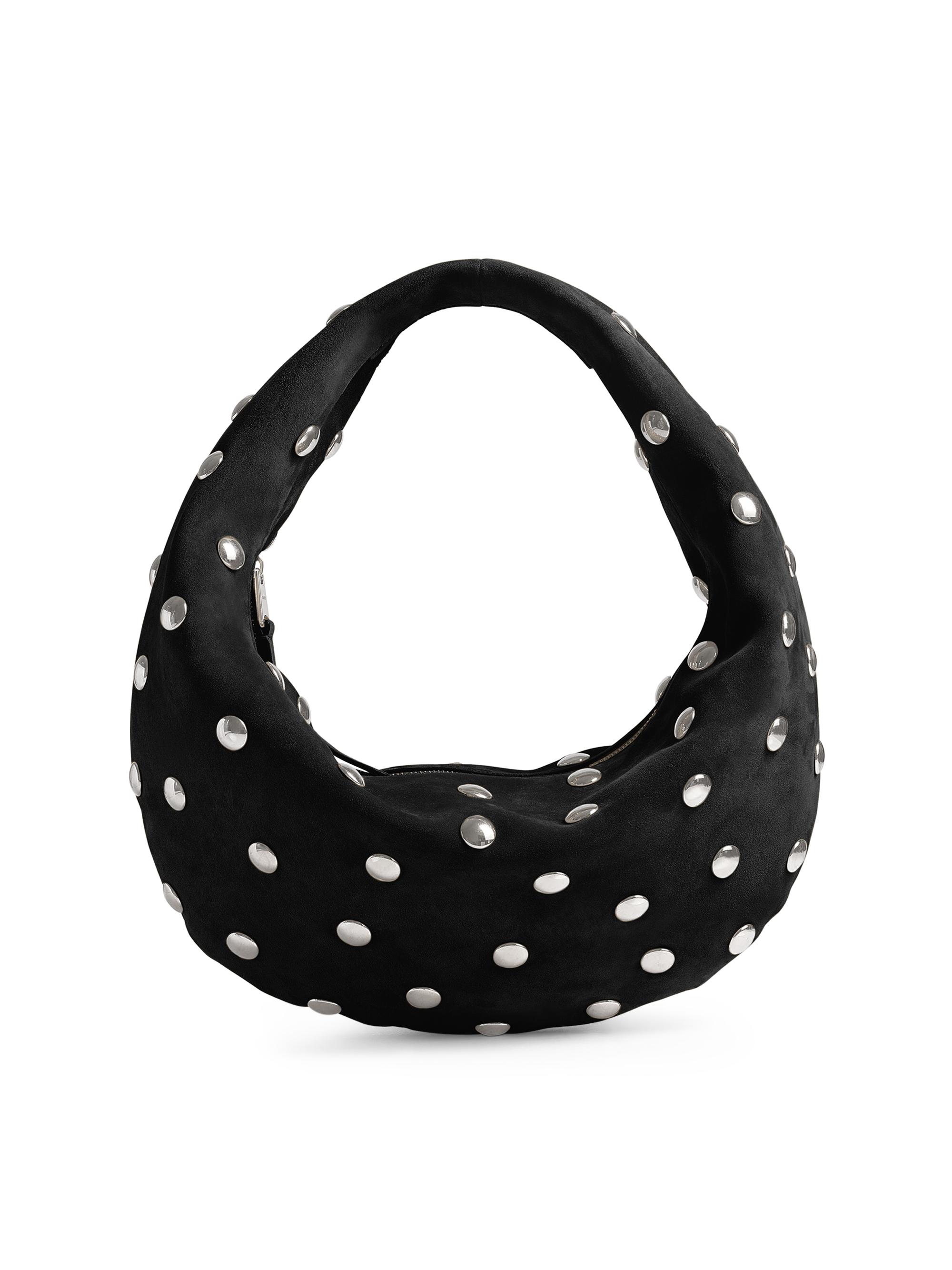 Khaite Women's  Olivia Studded Suede Hobo Bag - Black
