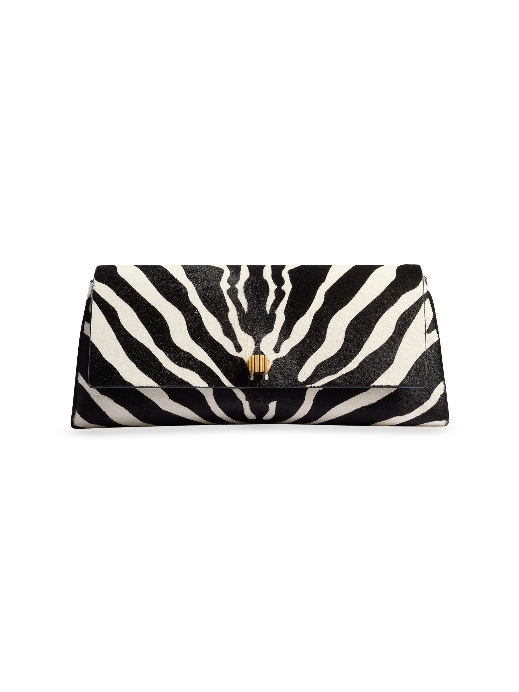 ハートリボン Khaite Audrey Zebra-Print Calf Hair Clutch | Saks Fifth Avenue
