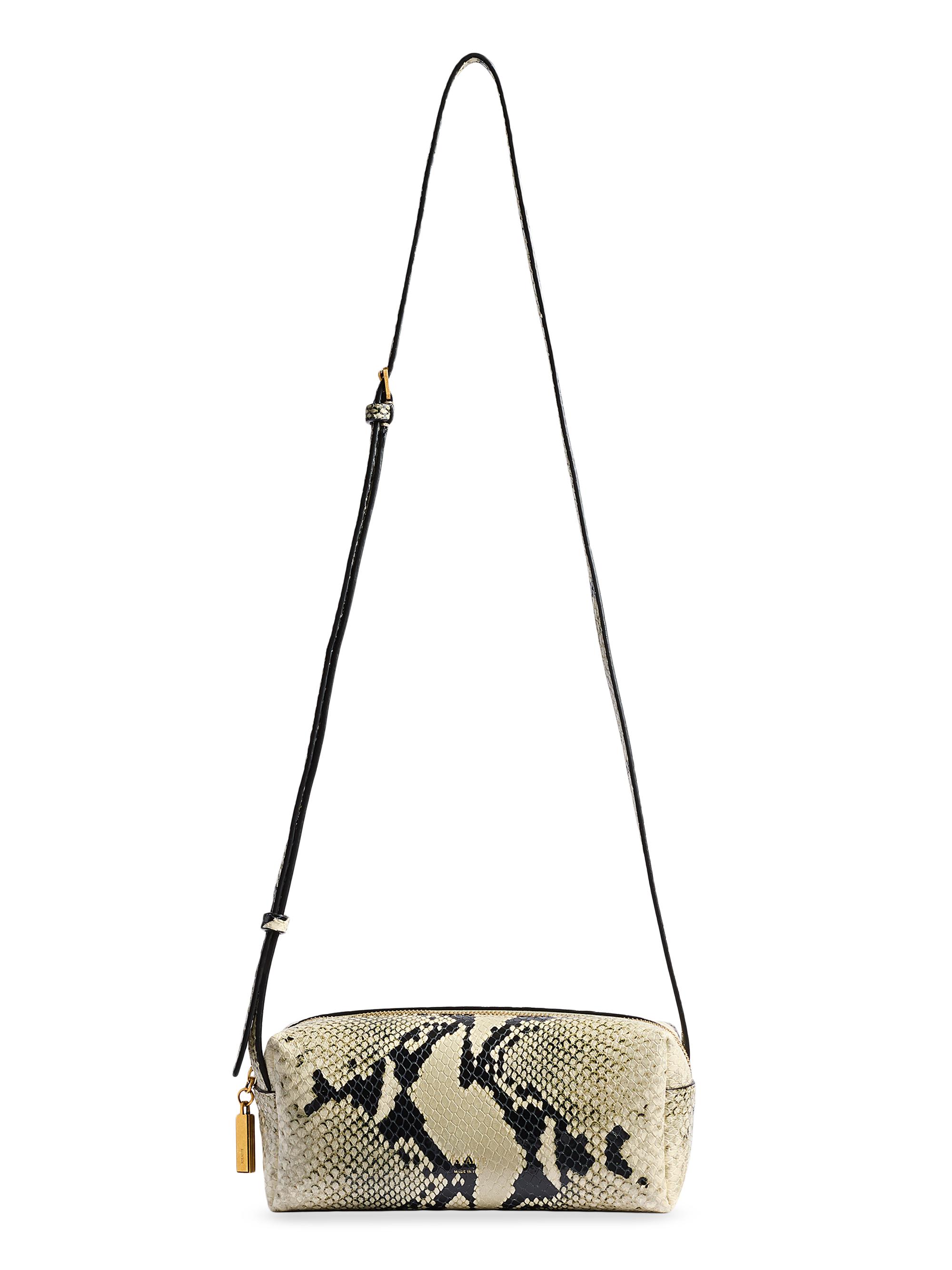 Khaite Women's Mini Kye Snake-Print Leather Crossbody Bag - Natural
