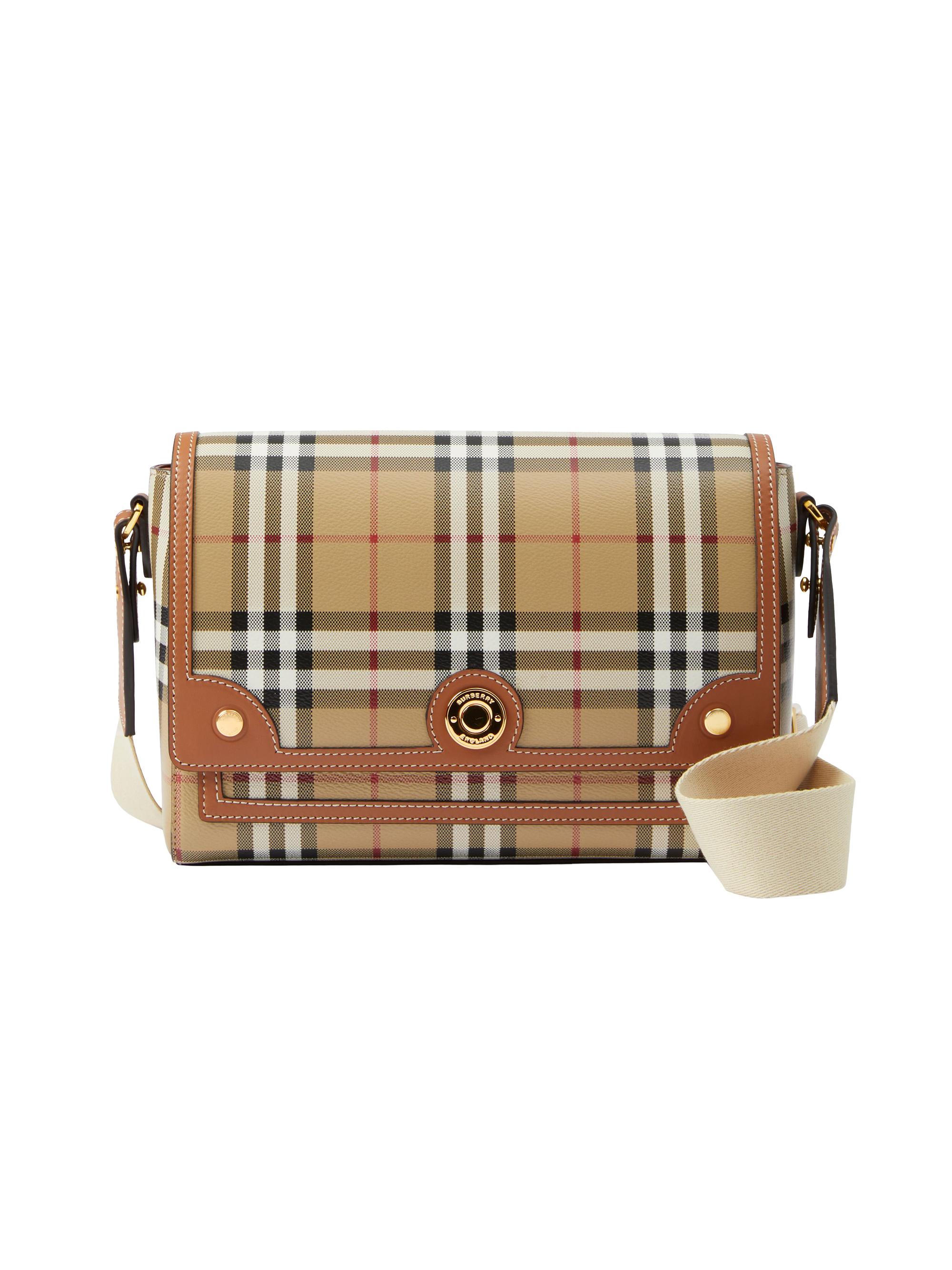 Burberry Women's Note Signature Check Crossbody Bag - Briar Brown