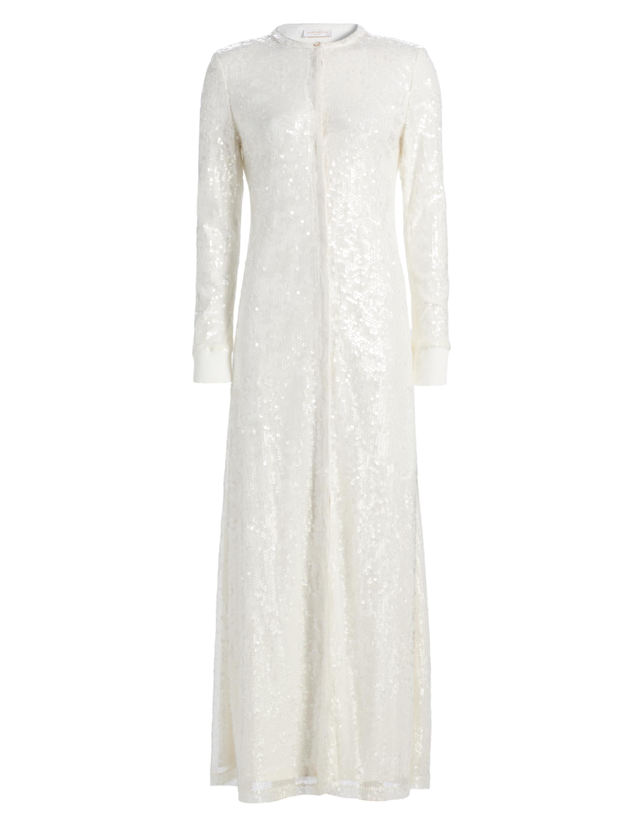Ramy Brook Women's Oriana Sequined Convertible Duster - Winter White Sequin
