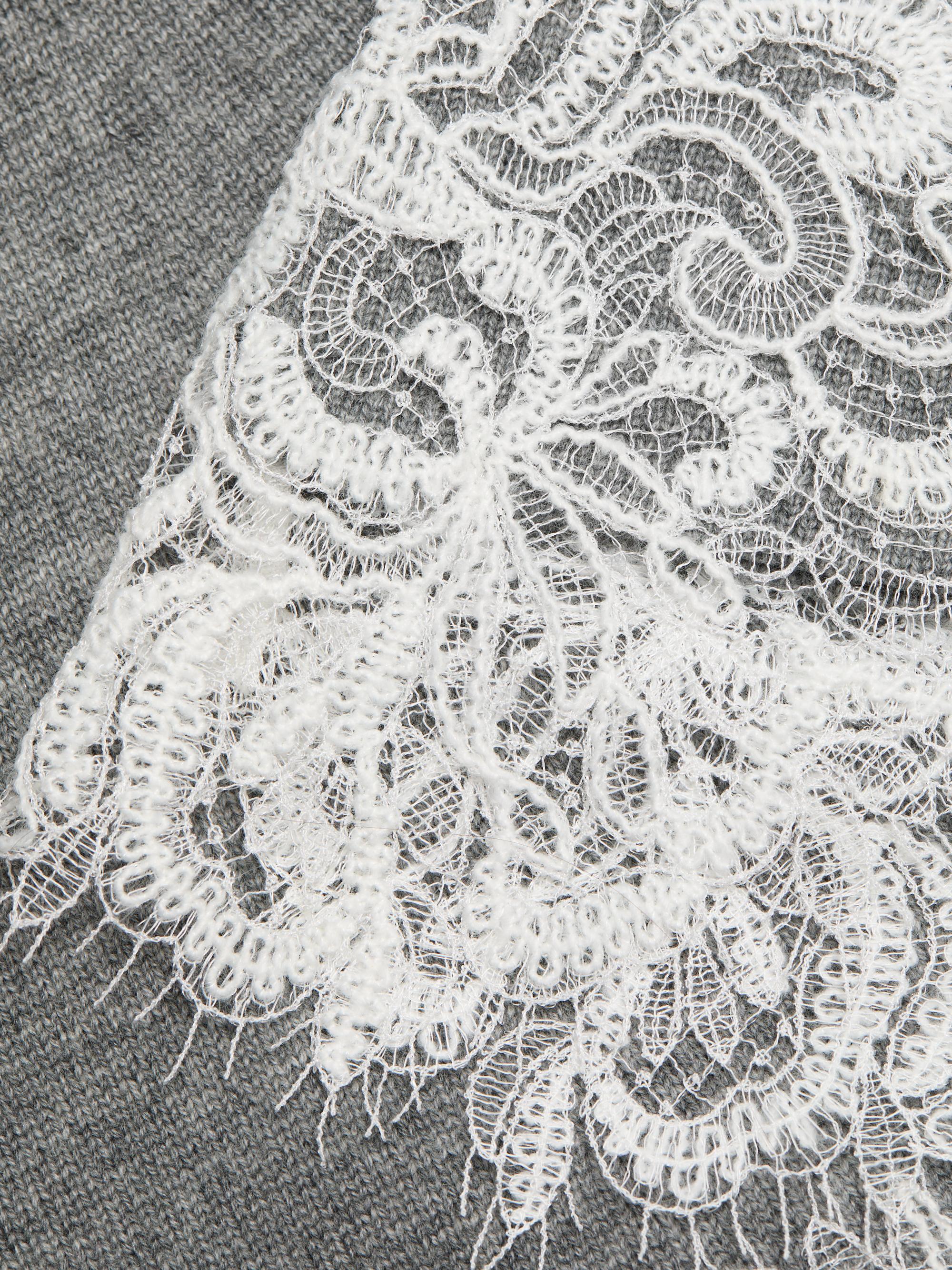 ロミ Ramy Brook Rosalind Lace-Trimmed Wool-Cashmere Skirt | Saks Fifth