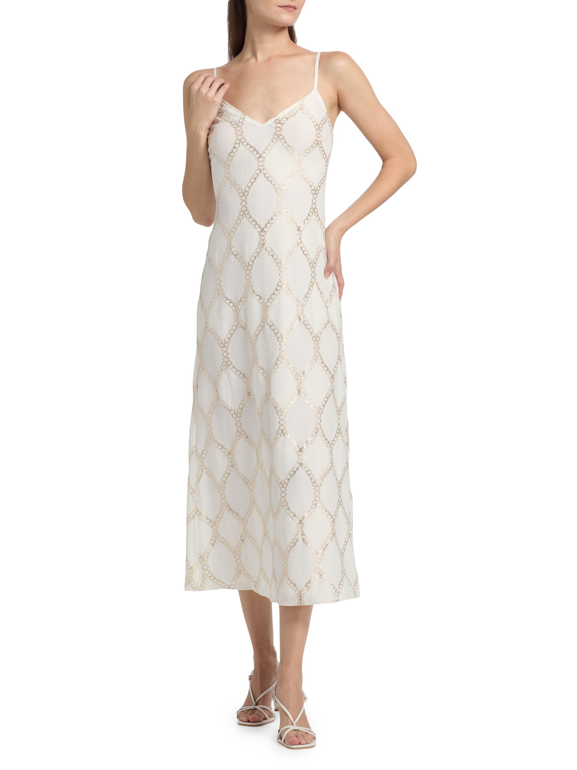 Ramy Brook Lynn Metallic Chain Midi-Dress | Saks Fifth Avenue