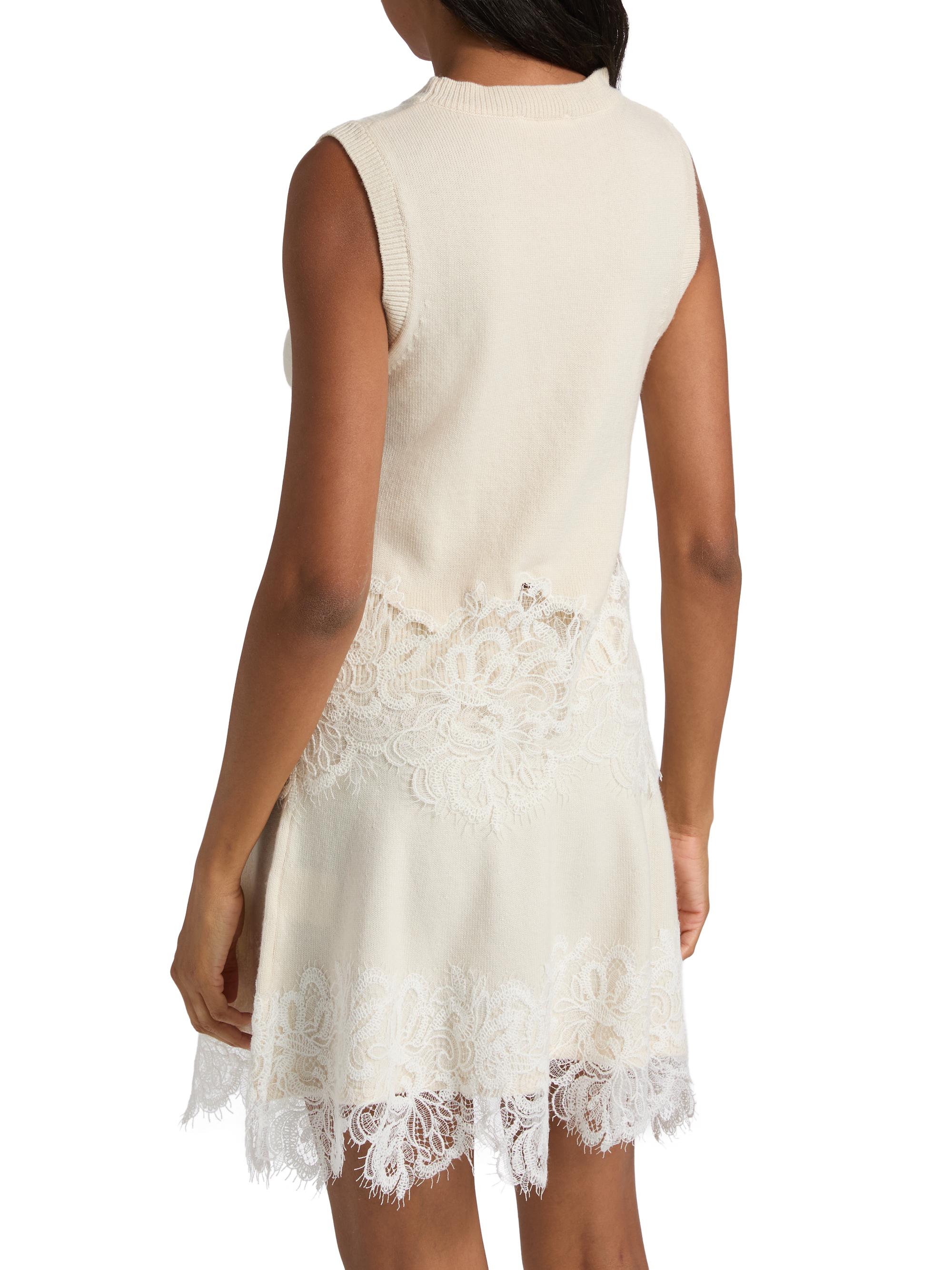 sweater dresses lace cashmere NWT Anthropologie Sparrow Farah Lace Cashmere Blend Sweater Dress Sz M