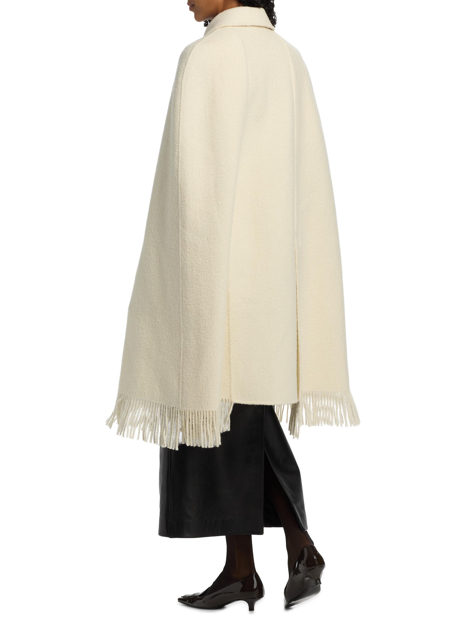 Toteme Fringe Bouclé Wool Cape Coat | Saks Fifth Avenue