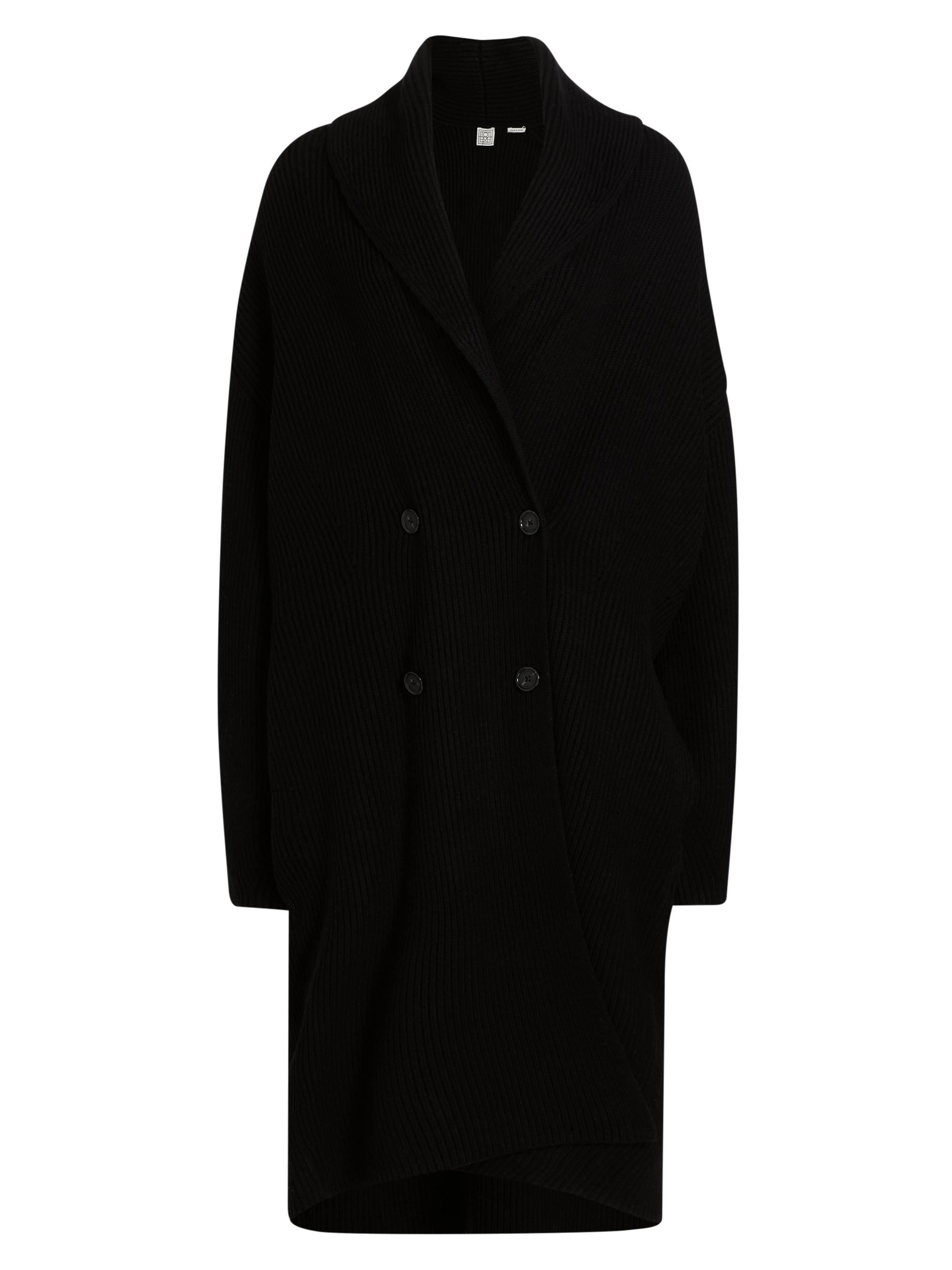 Toteme Women's Shawl Wool Cocoon Cardigan - Black
