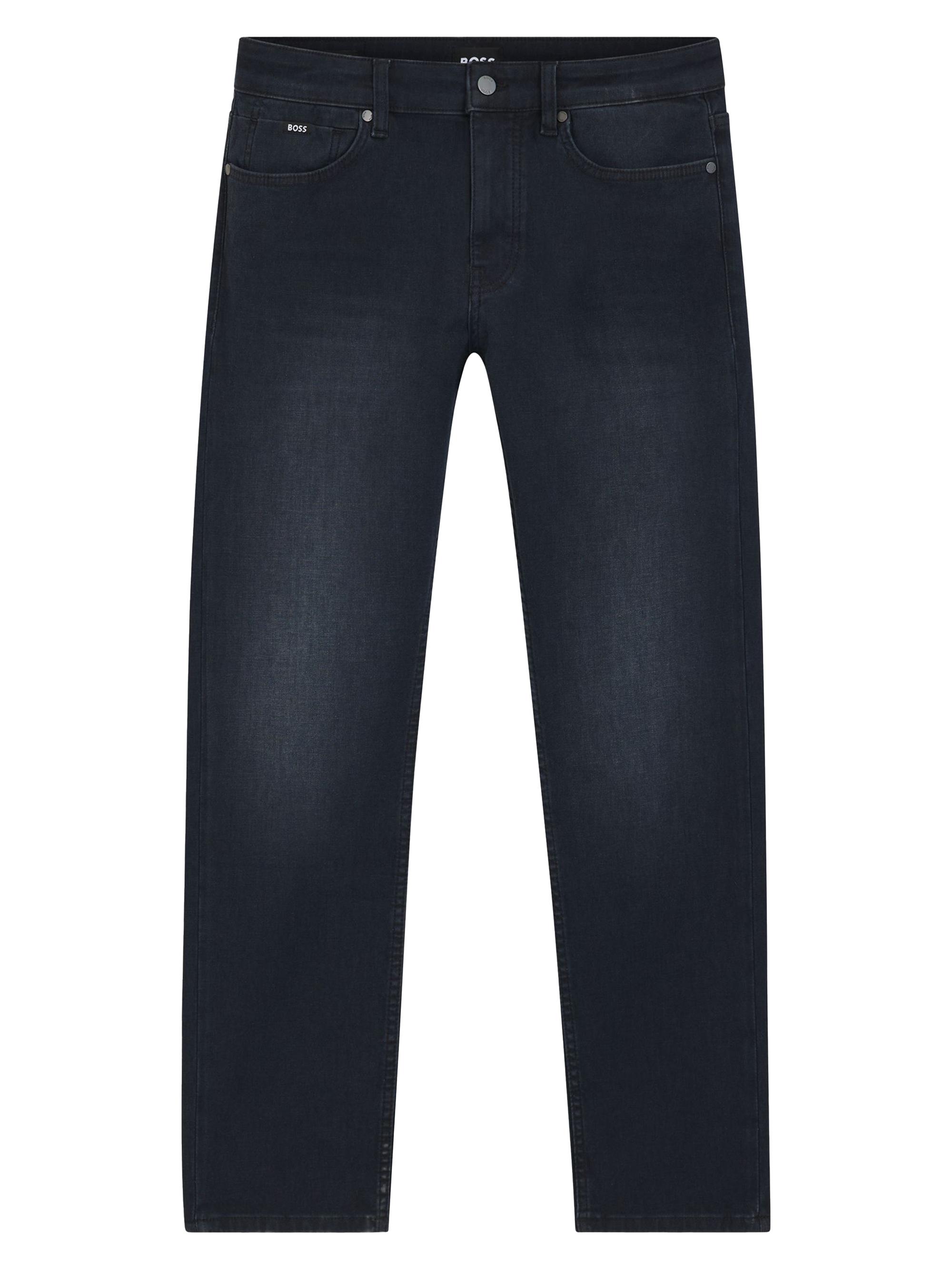 BOSS Men's Delaware Slim-Fit Jeans in Knitted Denim - Blue