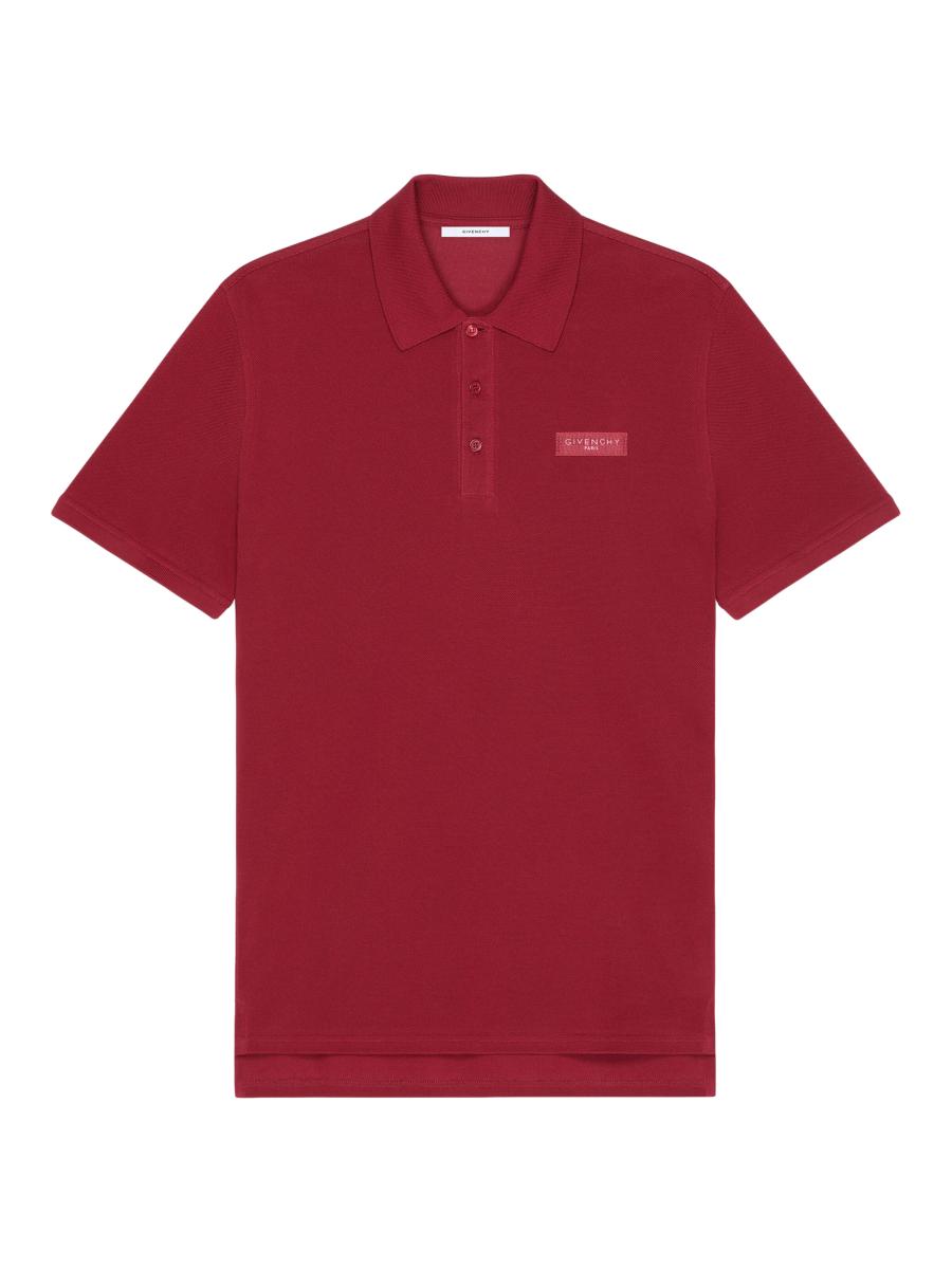 Givenchy Men's Polo In Cotton With Paris Gros Grain In Red