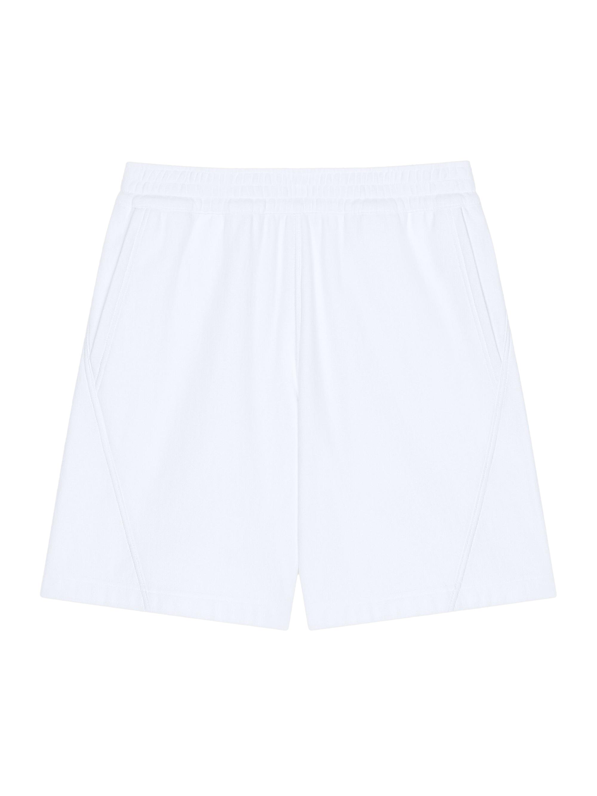 Givenchy Men's Couture Seam Bermuda Shorts in Fleece - White