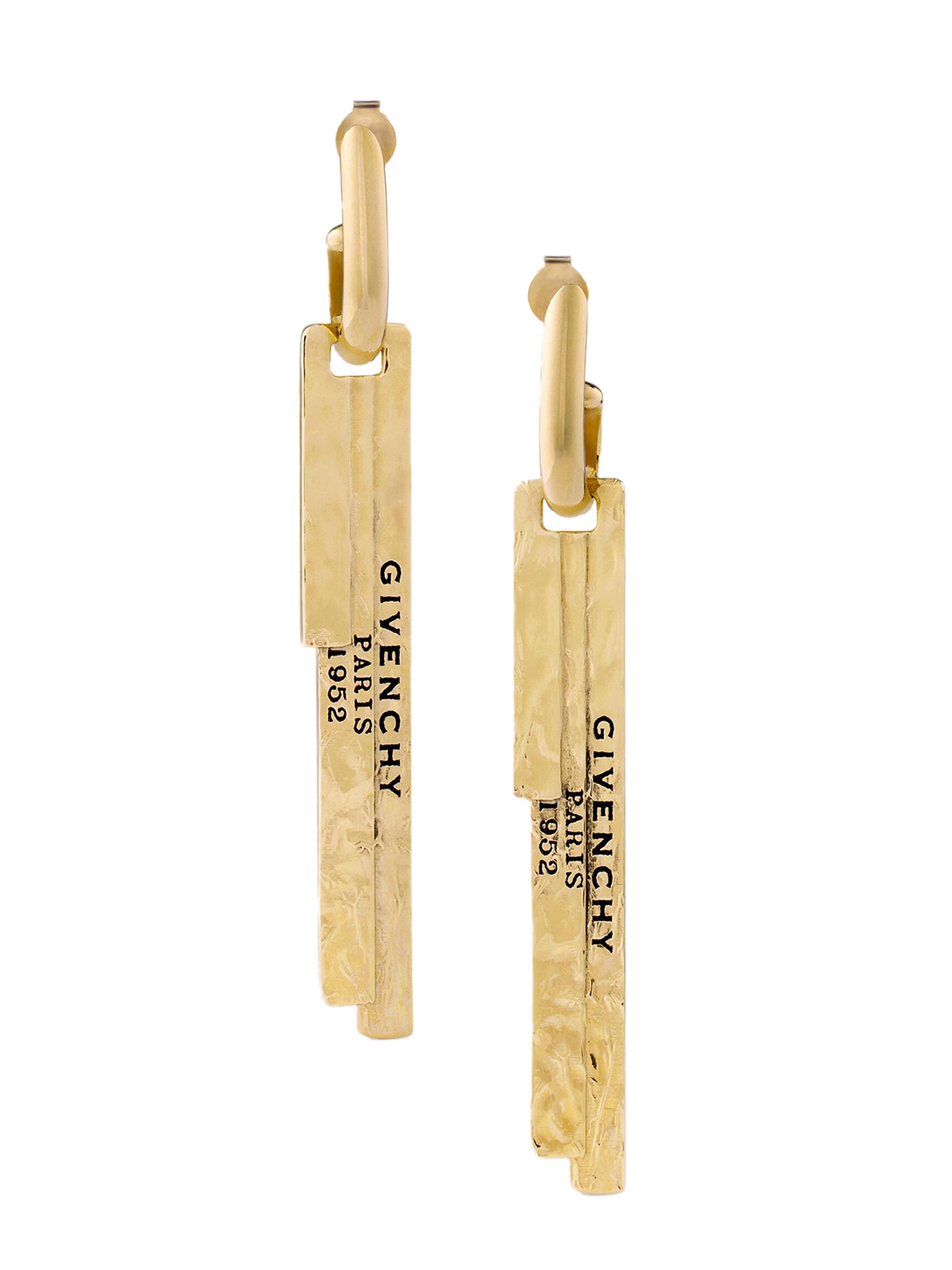 Givenchy Women's Tape Earrings in Metal and Enamel - Antic Golden