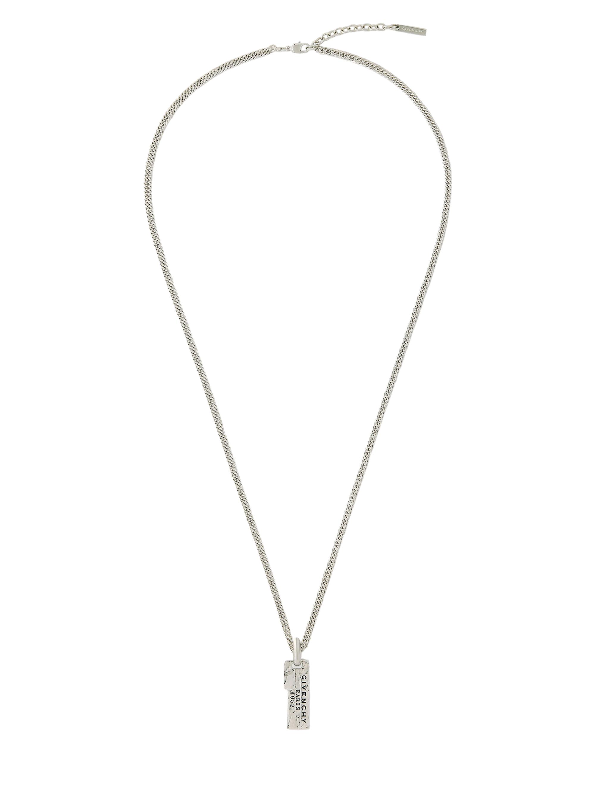 Givenchy Women's Tape Necklace in Metal and Enamel - Antic Silvery
