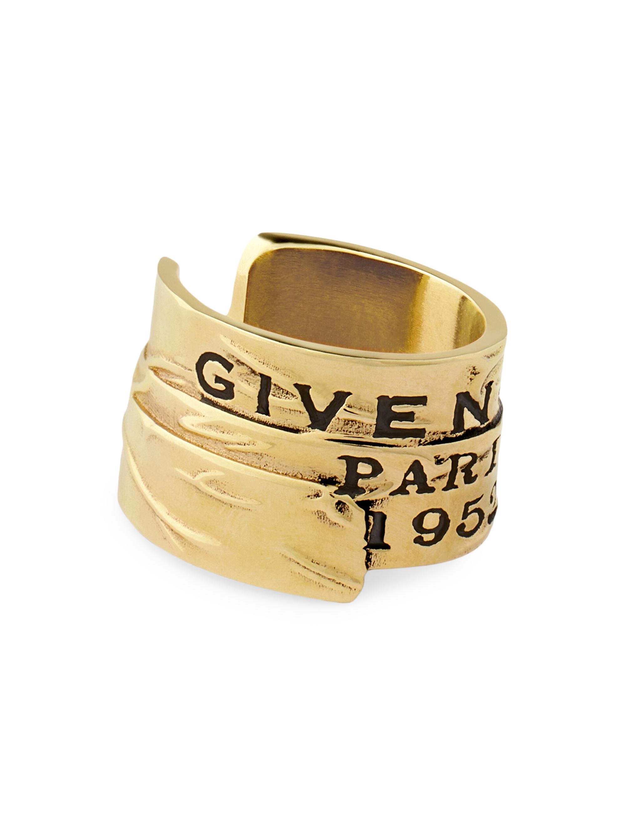 Givenchy Women's Tape Earcuff in Metal and Enamel - Antic Golden