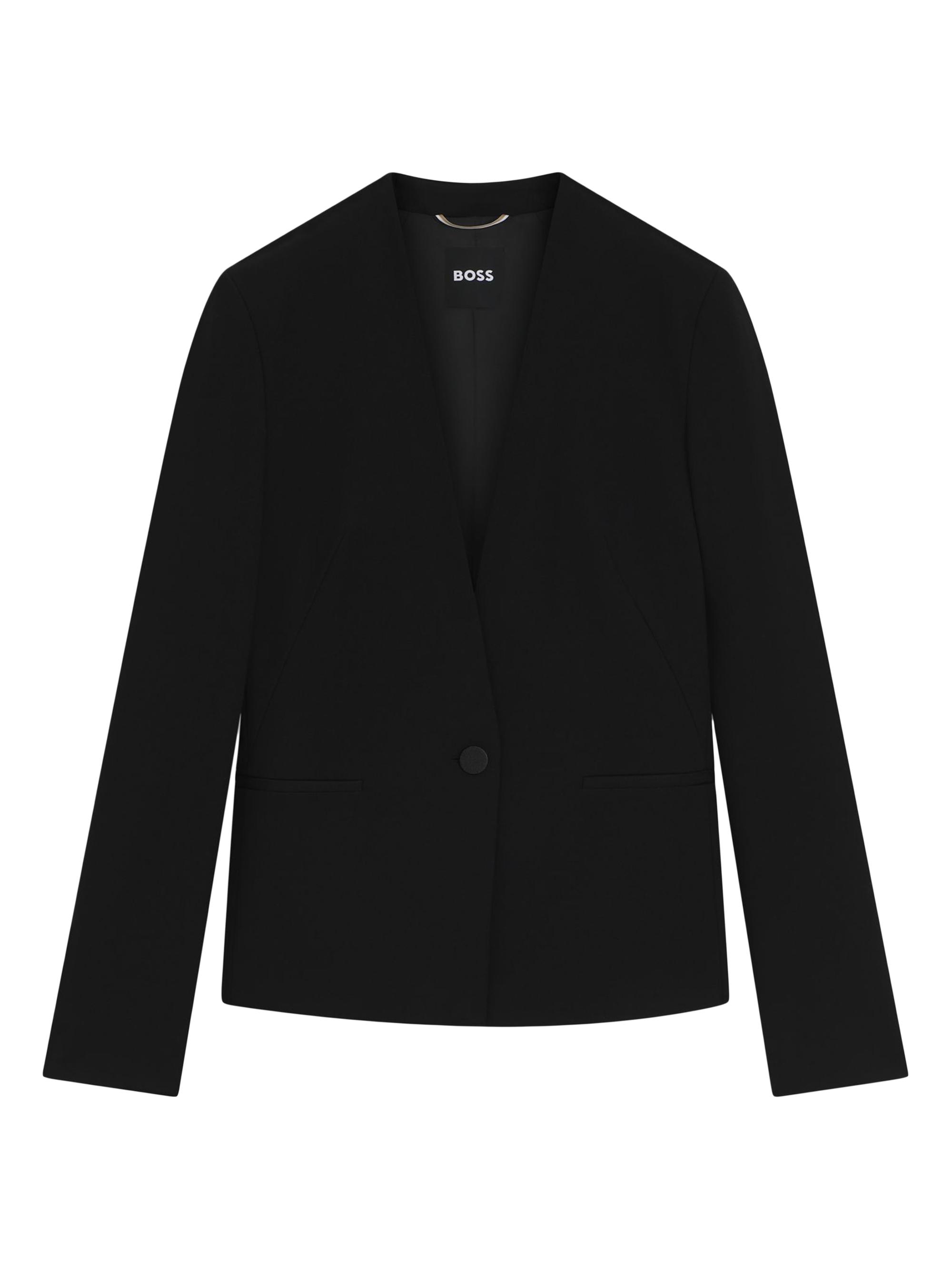 BOSS Women's Regular Fit Blazer with Hardware Button - Brown